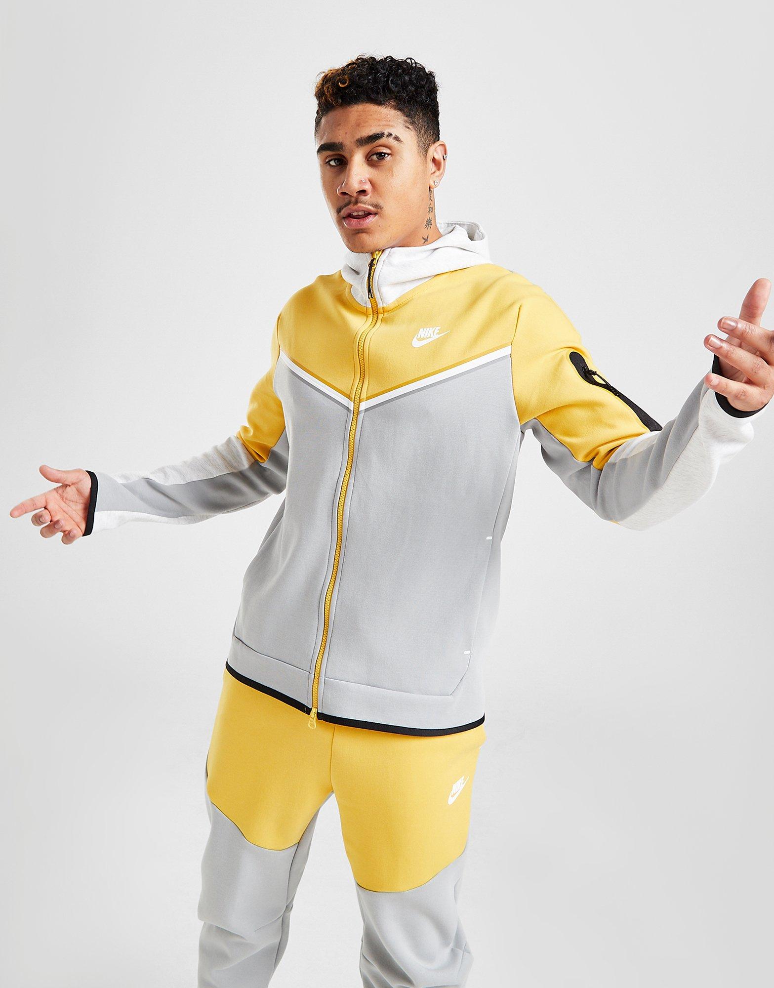 Nike Tech Fleece FullZip Hoodie Mustard/Grey/Black