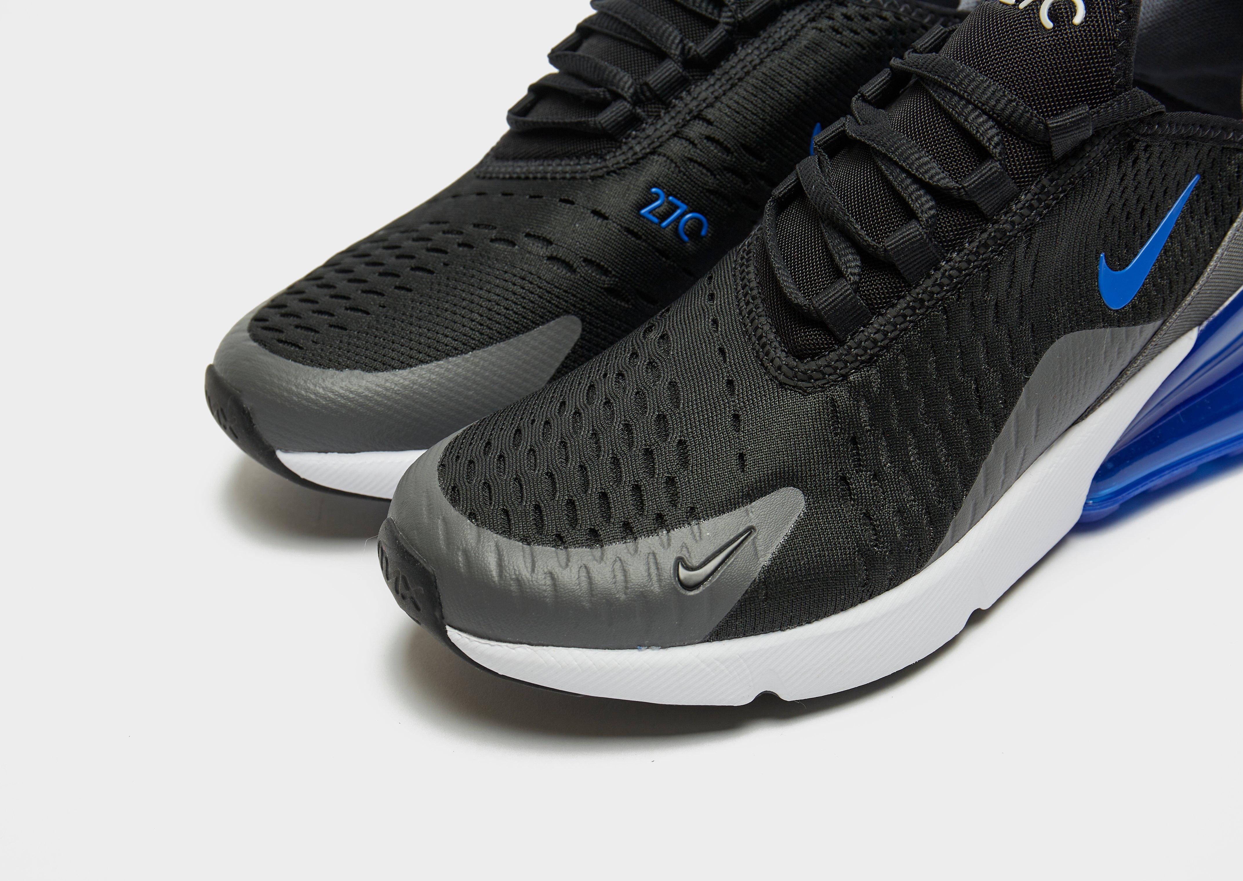 nike air max 270 black and blue junior