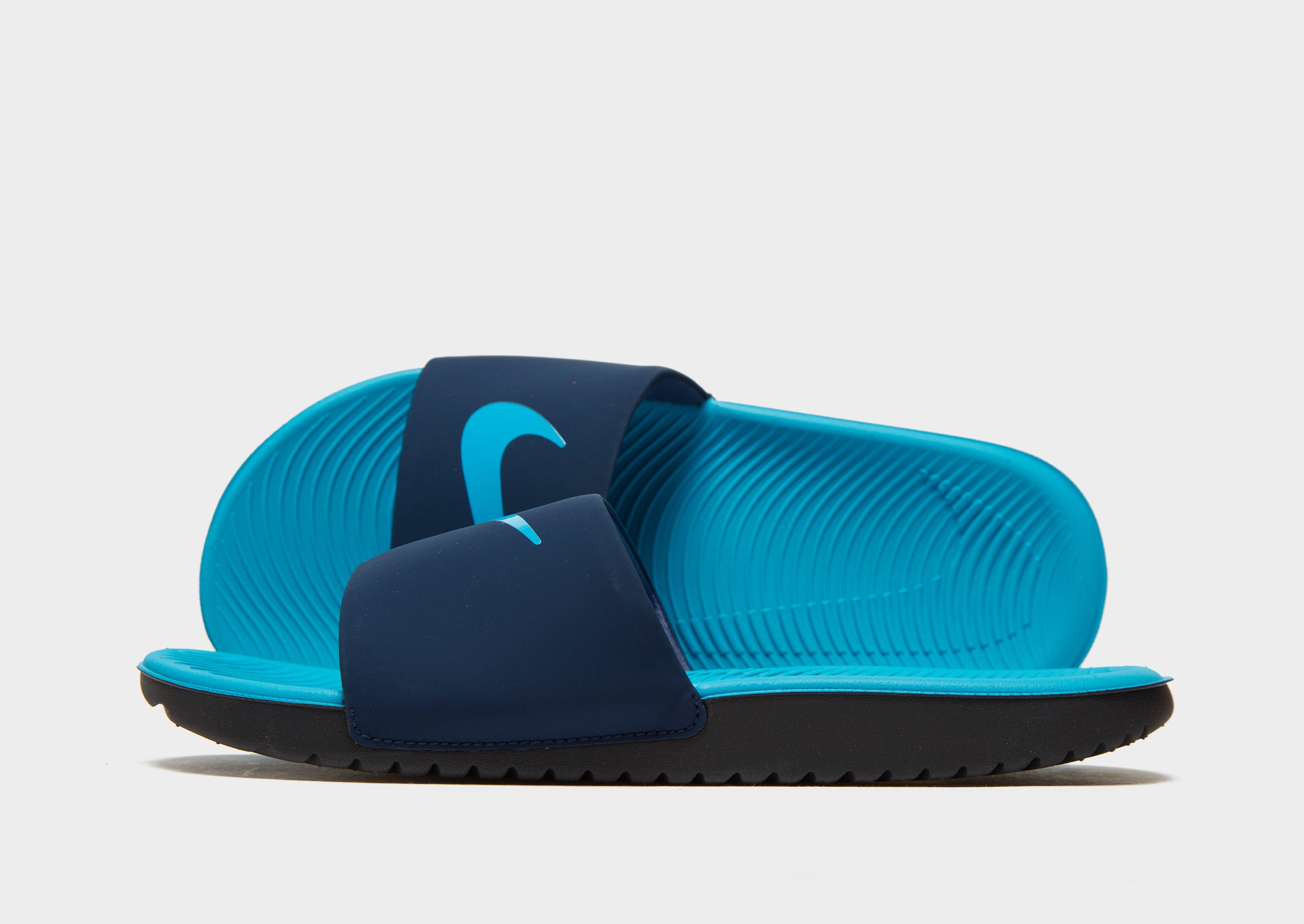 nike kawa slide junior blue