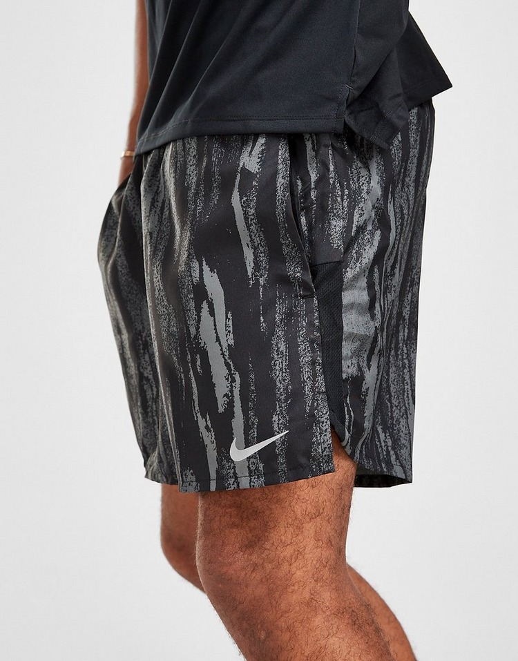 Zwart Nike Challenger Wild Run All Over Print Shorts Heren Jd Sports