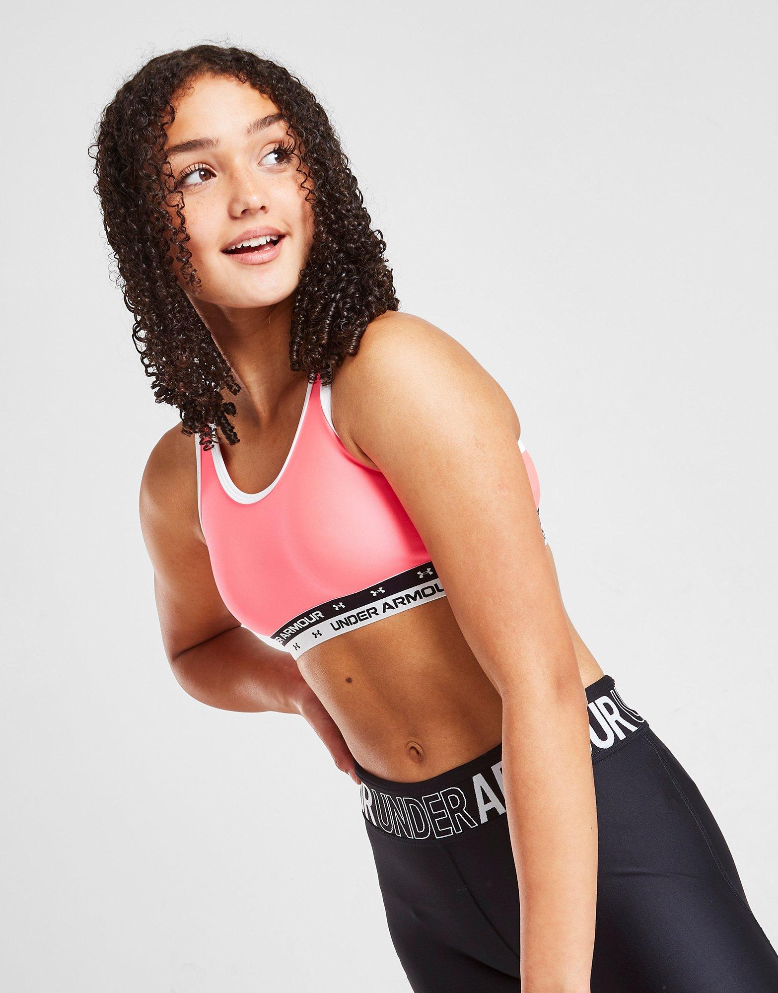 Pink Under Armour Girls' Crossback Sports Bra Junior | JD Sports Global