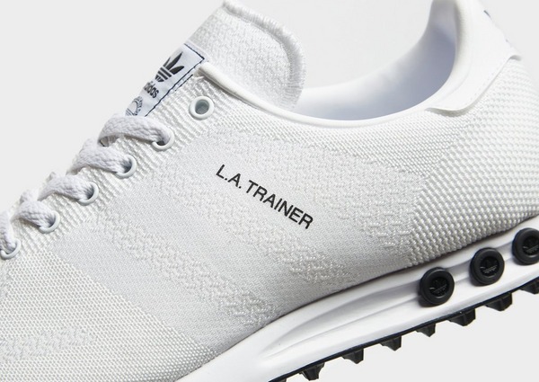 White Adidas Originals La Trainer Woven Jd Sports