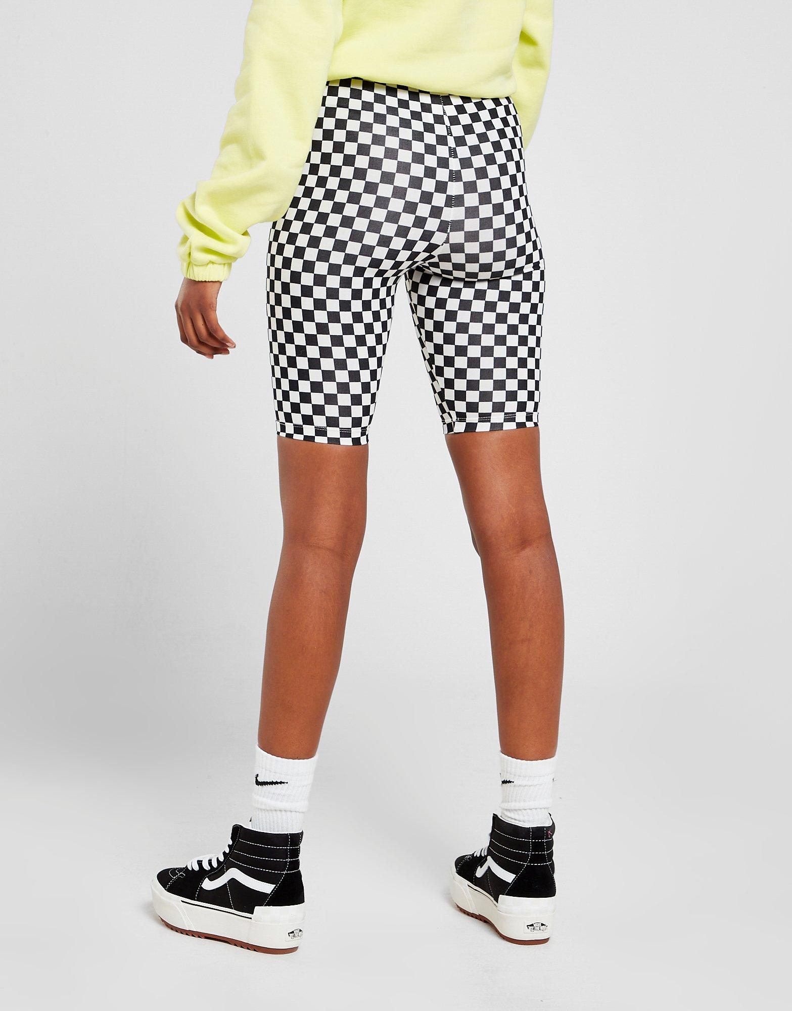 vans checkerboard bike shorts