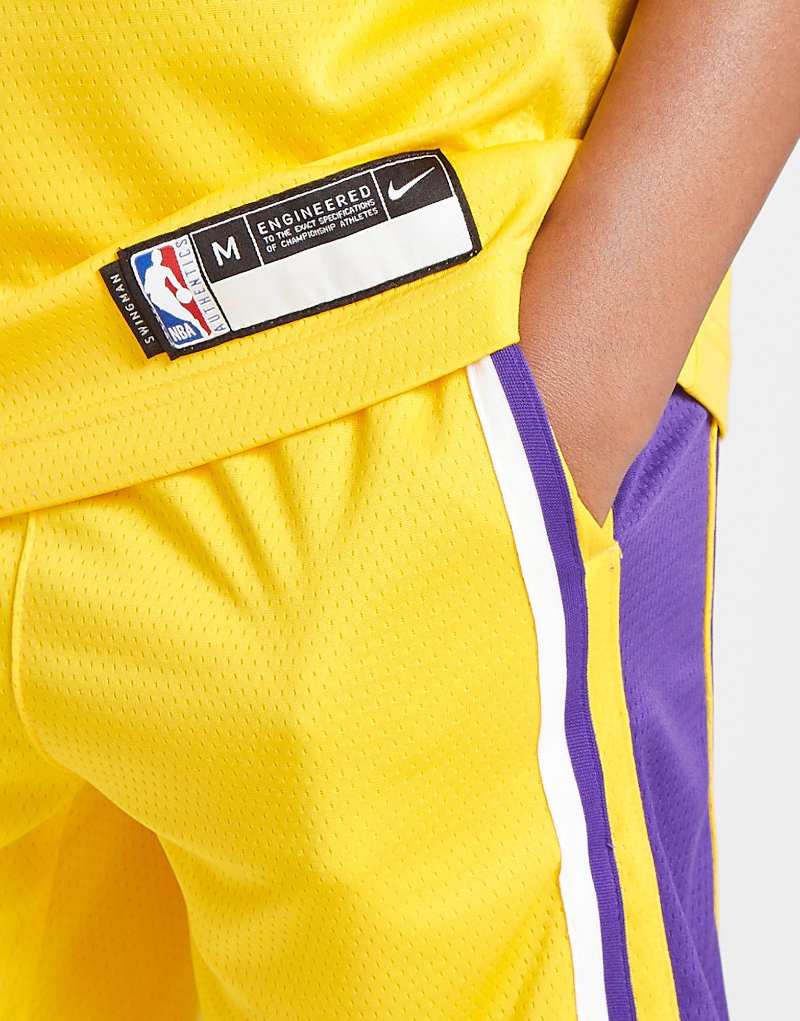 Yellow Nike NBA LA Lakers James #23 Jersey Junior