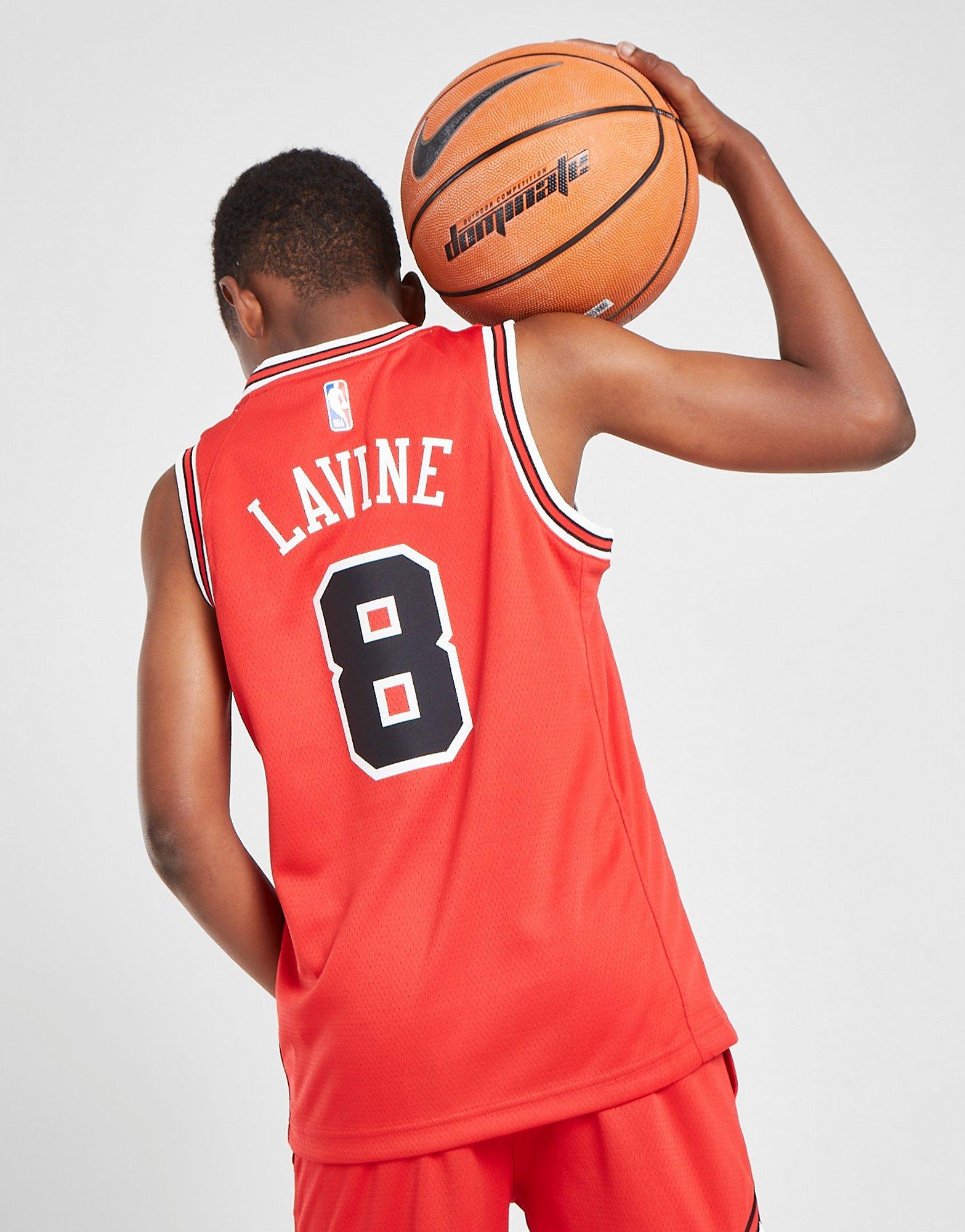 Art Chicago Bulls Zach Lavine #8 Nba Great Player Throwback Black