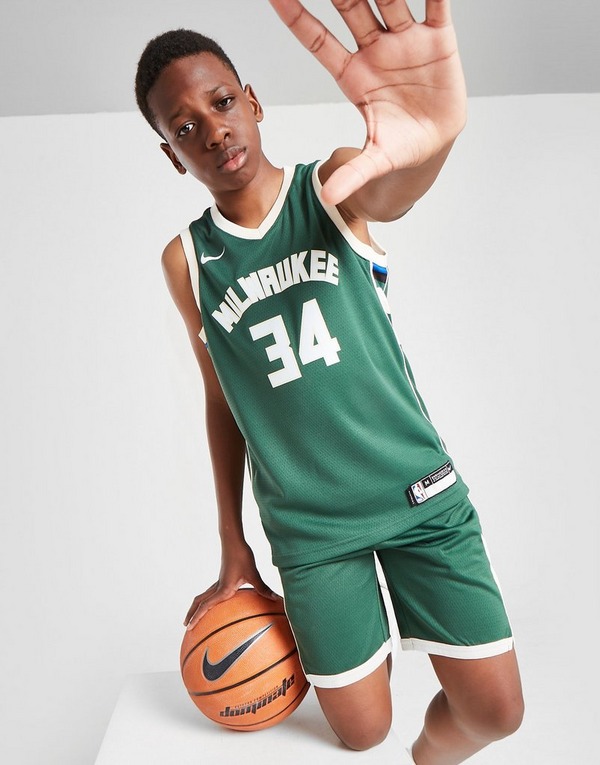 Nike NBA Milwaukee Bucks -pelipaita Juniorit