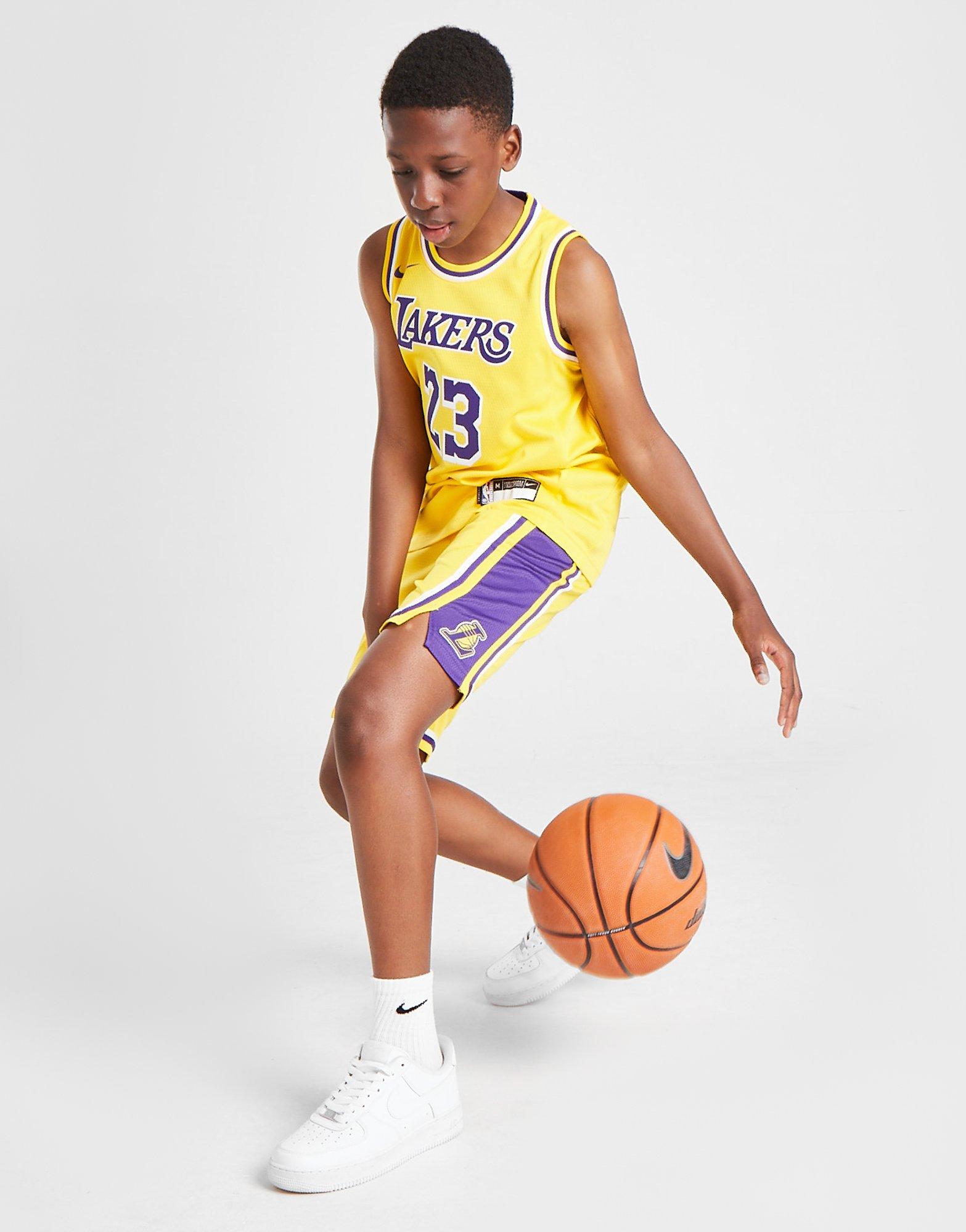 Nike Short NBA LA Lakers Junior Jaune- JD Sports France