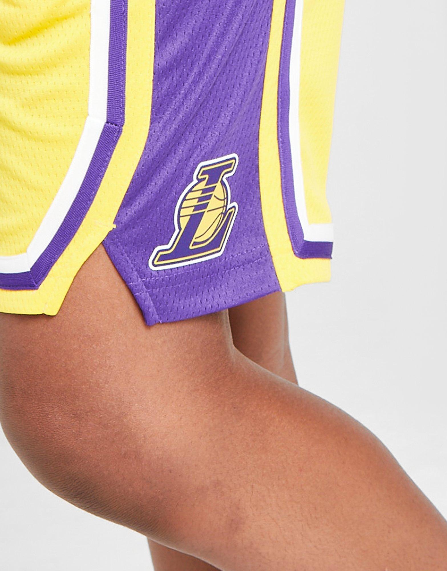 Yellow Nike NBA LA Lakers Shorts Junior