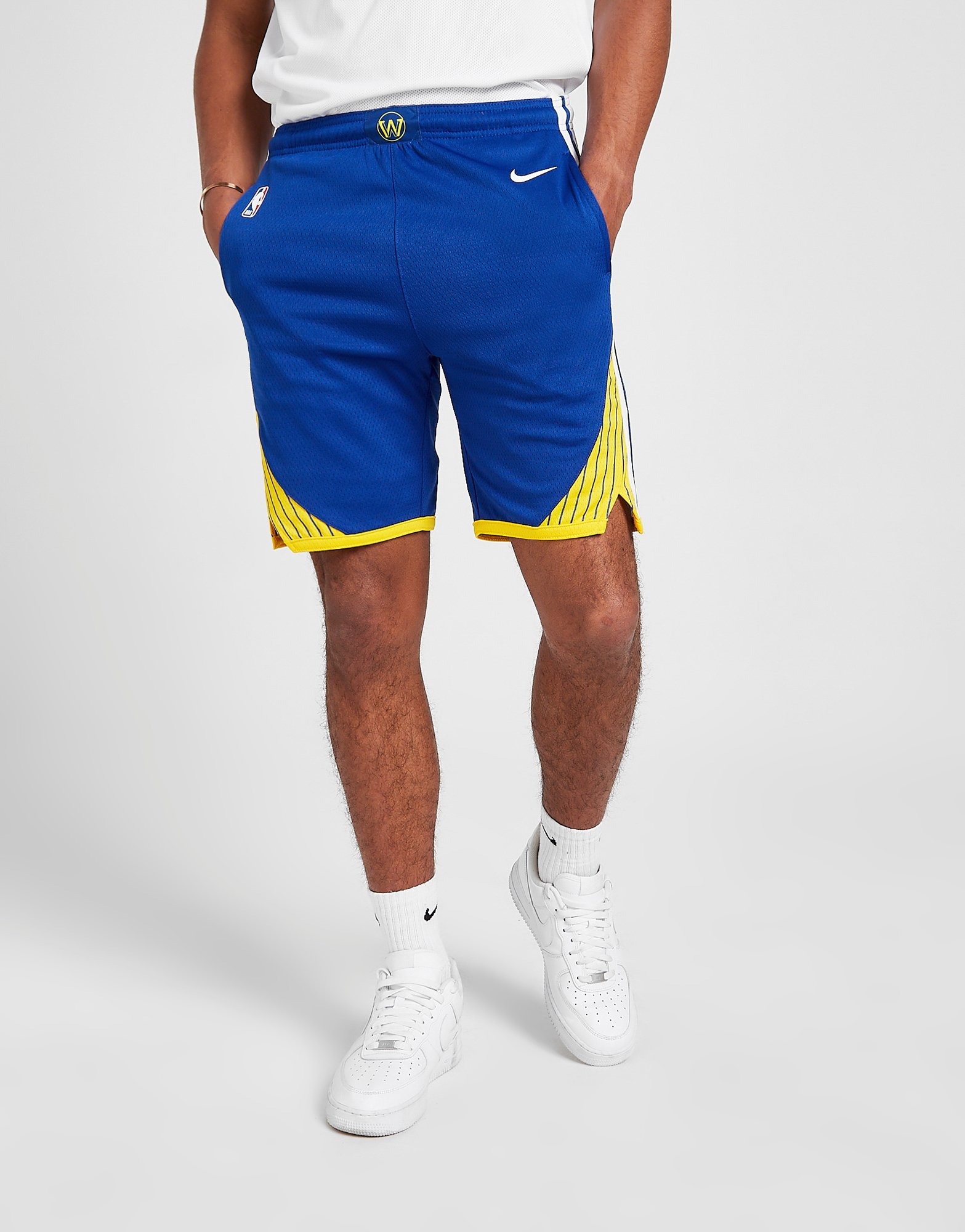 Blue and yellow nike shorts online