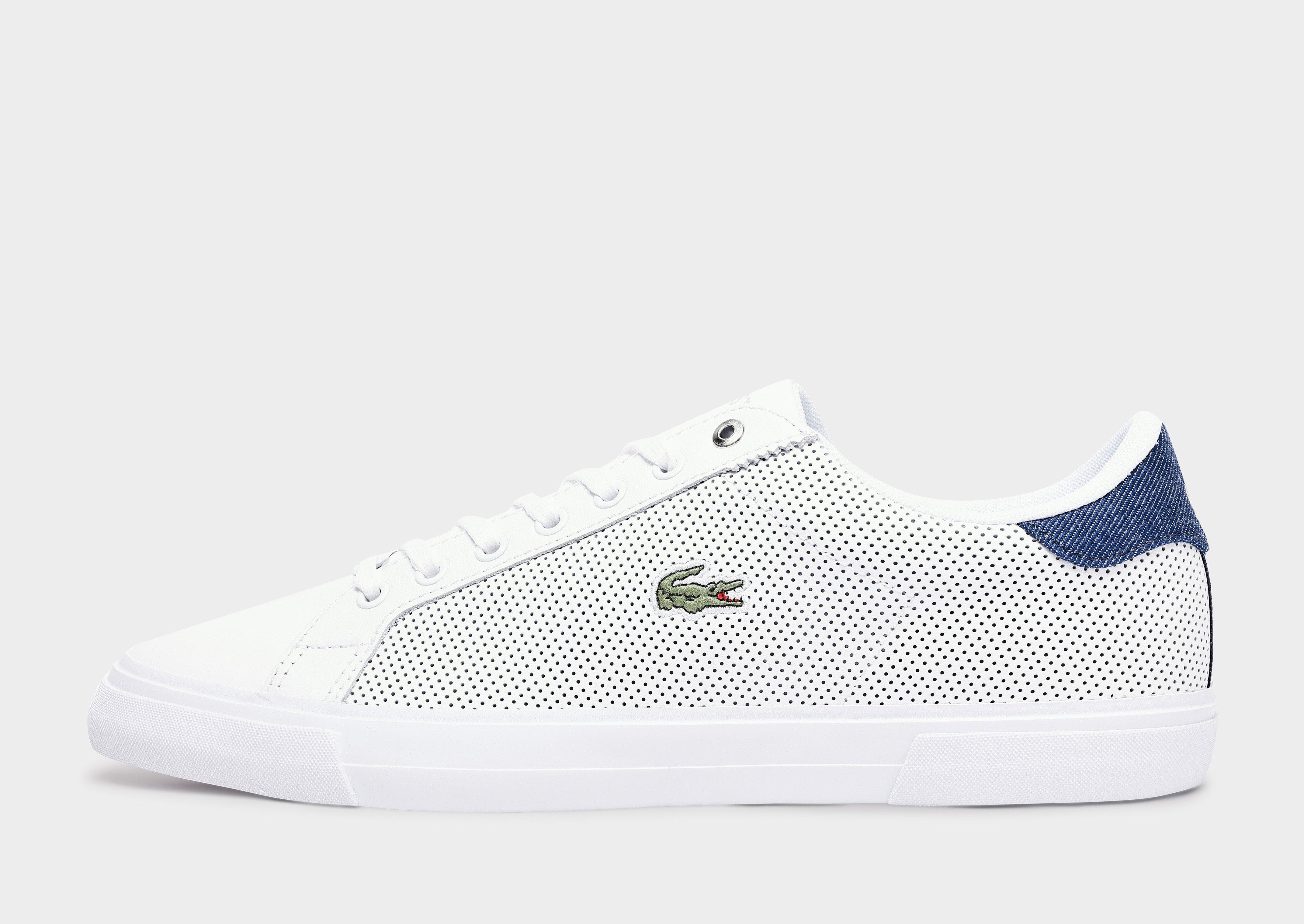 lacoste white mesh trainers