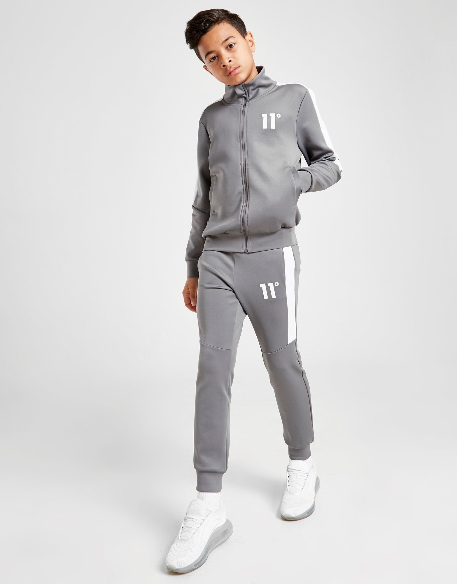 Grey 11 Degrees Cut & Sew Poly Tracksuit Junior | JD Sports