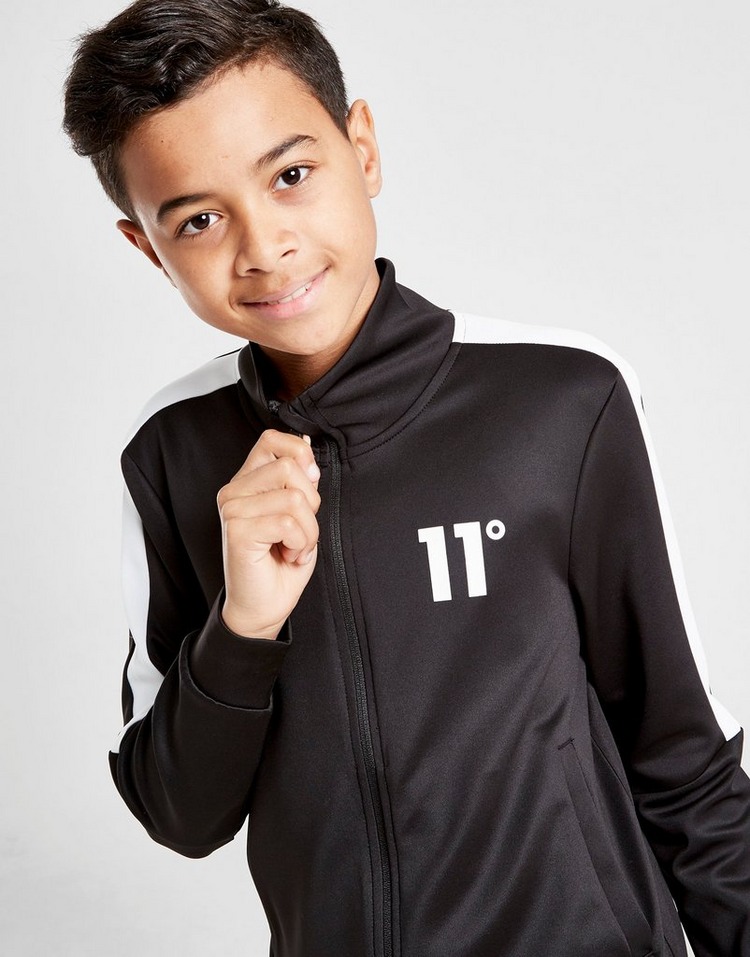 Black 11 Degrees Cut & Sew Poly Tracksuit Junior | JD Sports