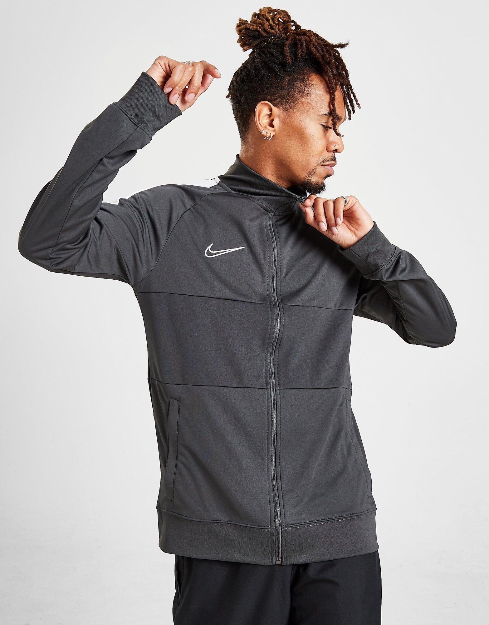 nike academy poly tracksuit grey