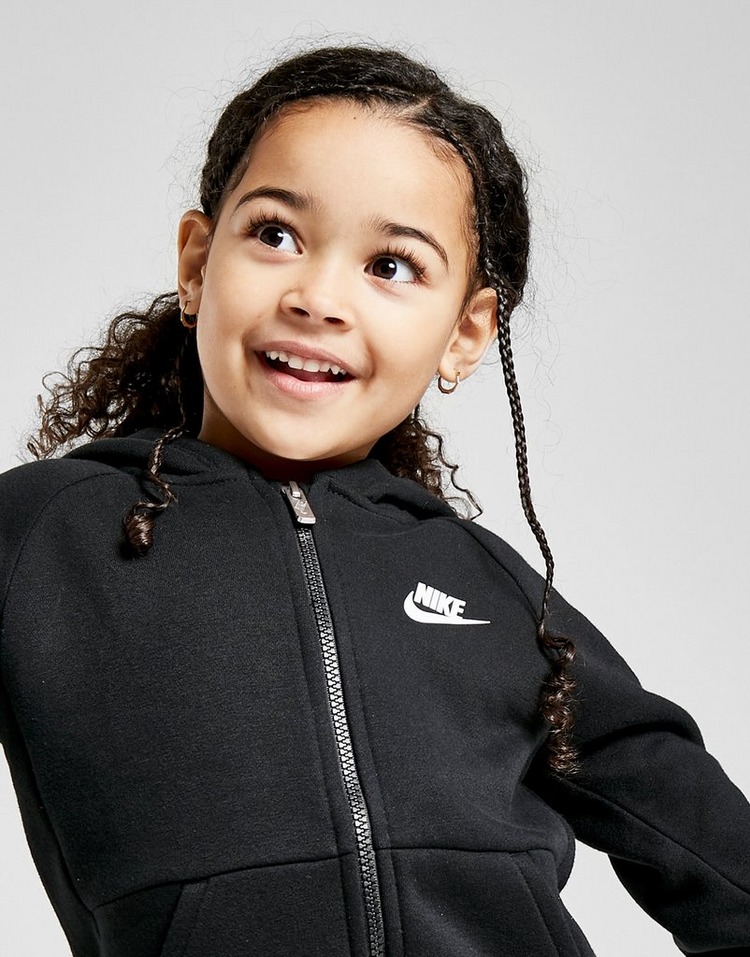 Black Nike Girls' Fleece Full Zip Hoodie Children | JD Sports