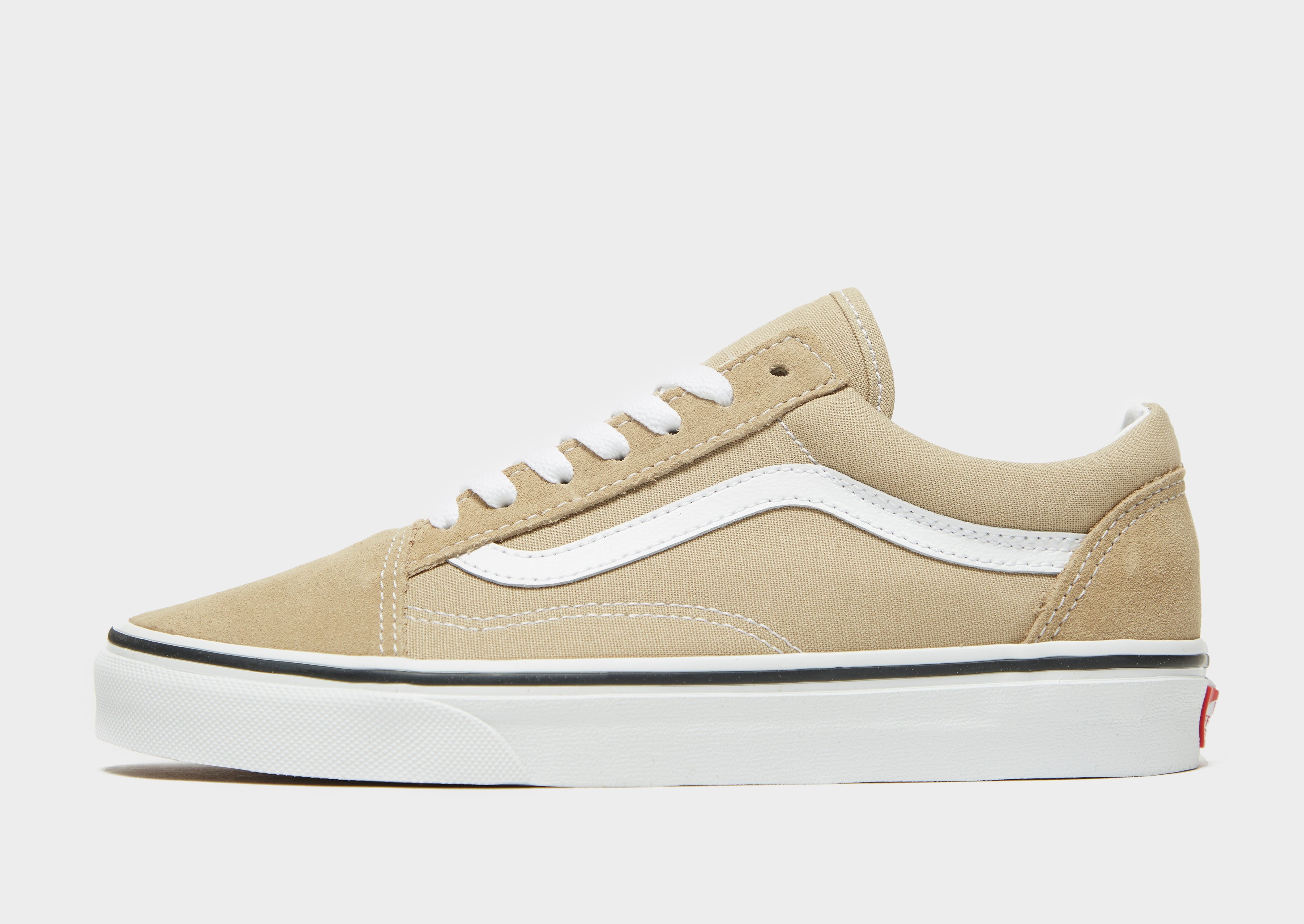 vans old skool leder beige
