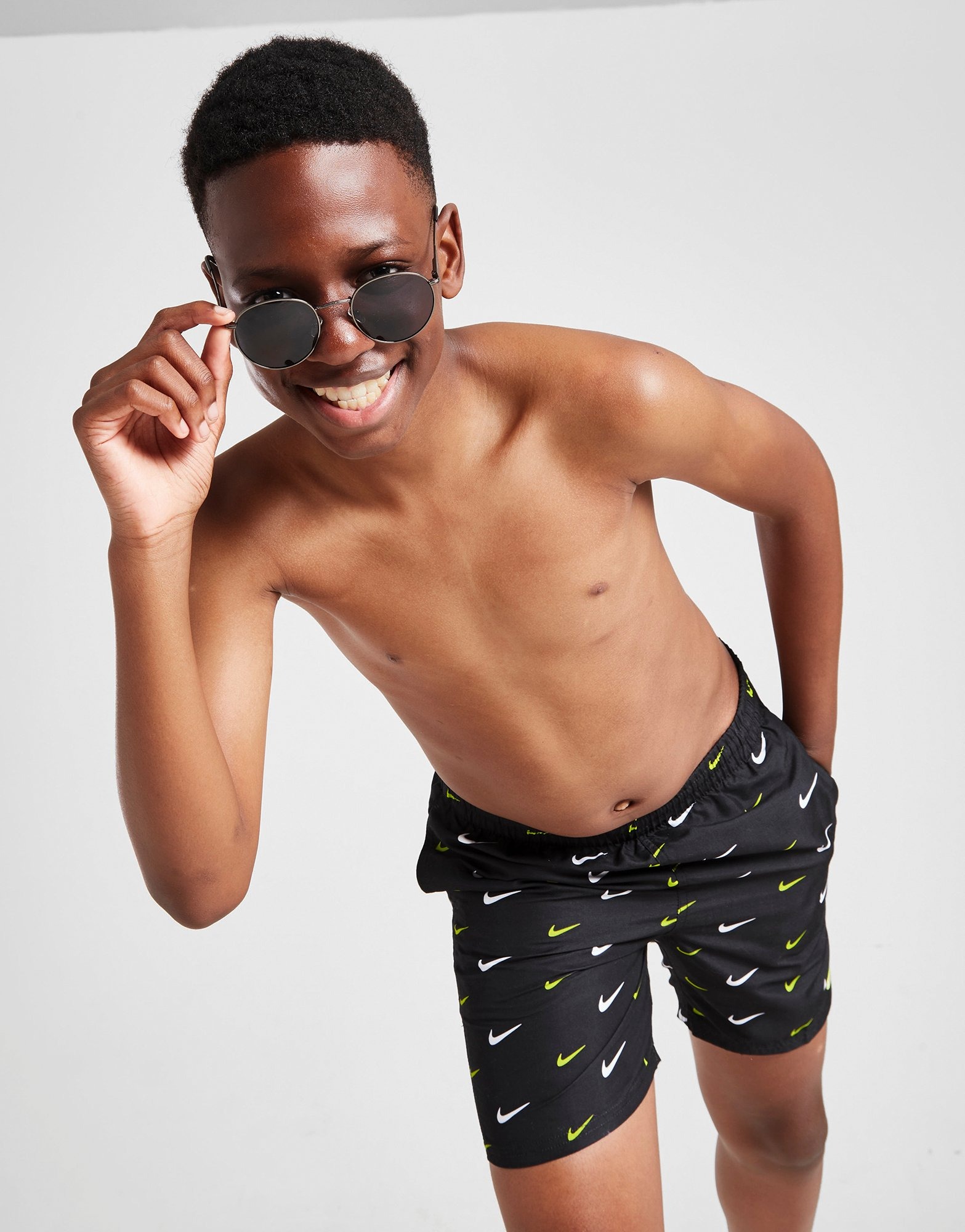nike all over print swim shorts junior