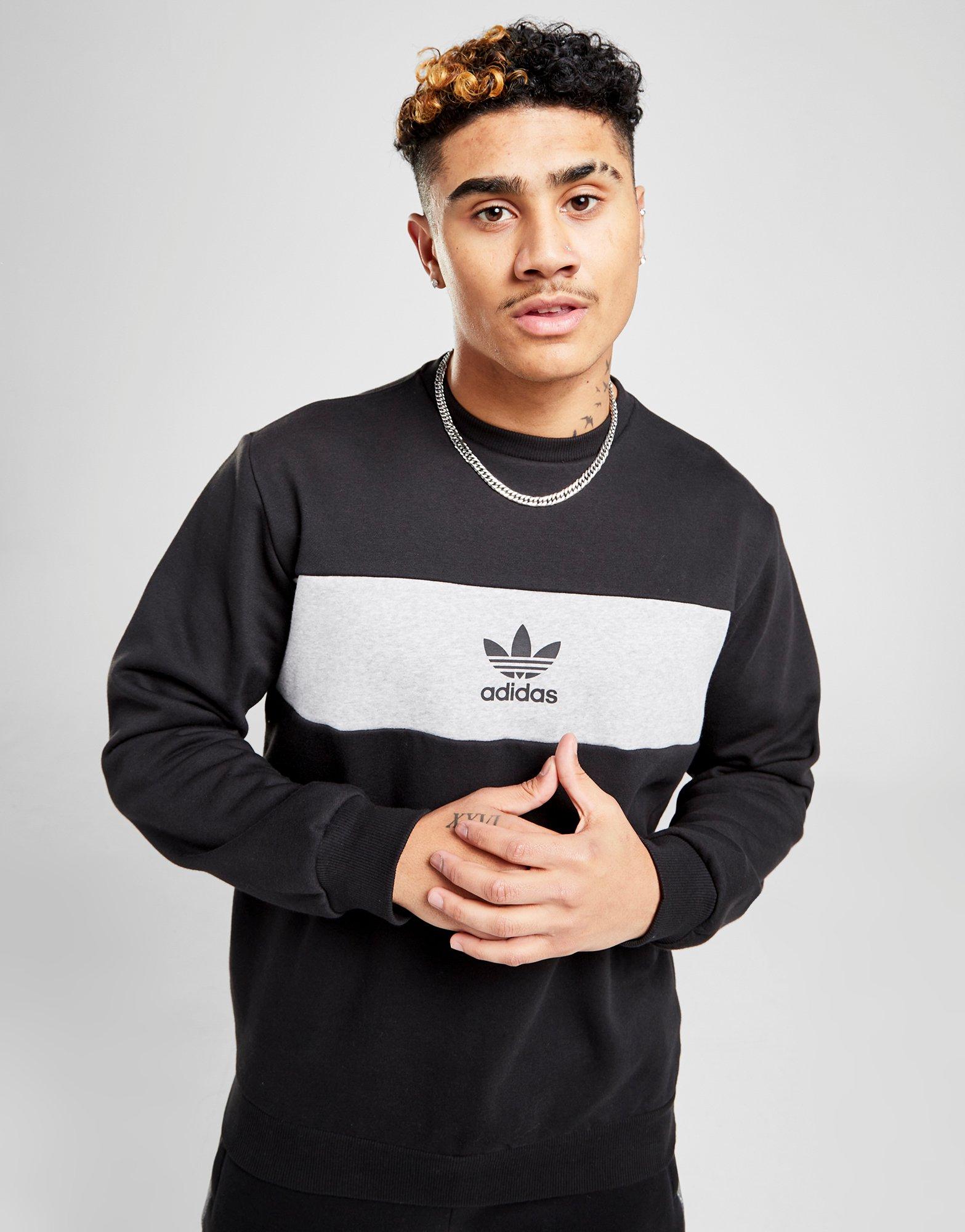 adidas originals colour block crew sweatshirt