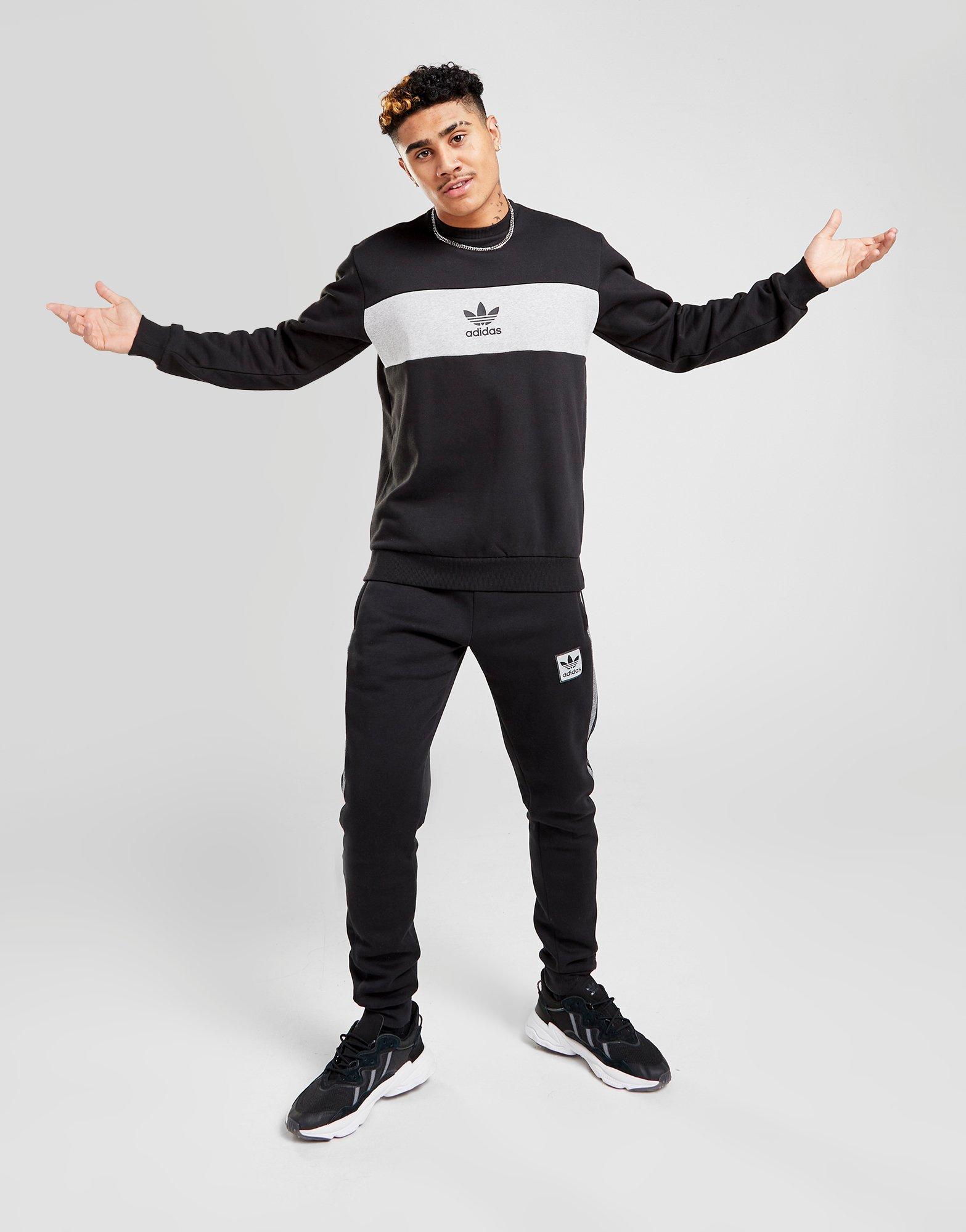 adidas originals colour block crew sweatshirt