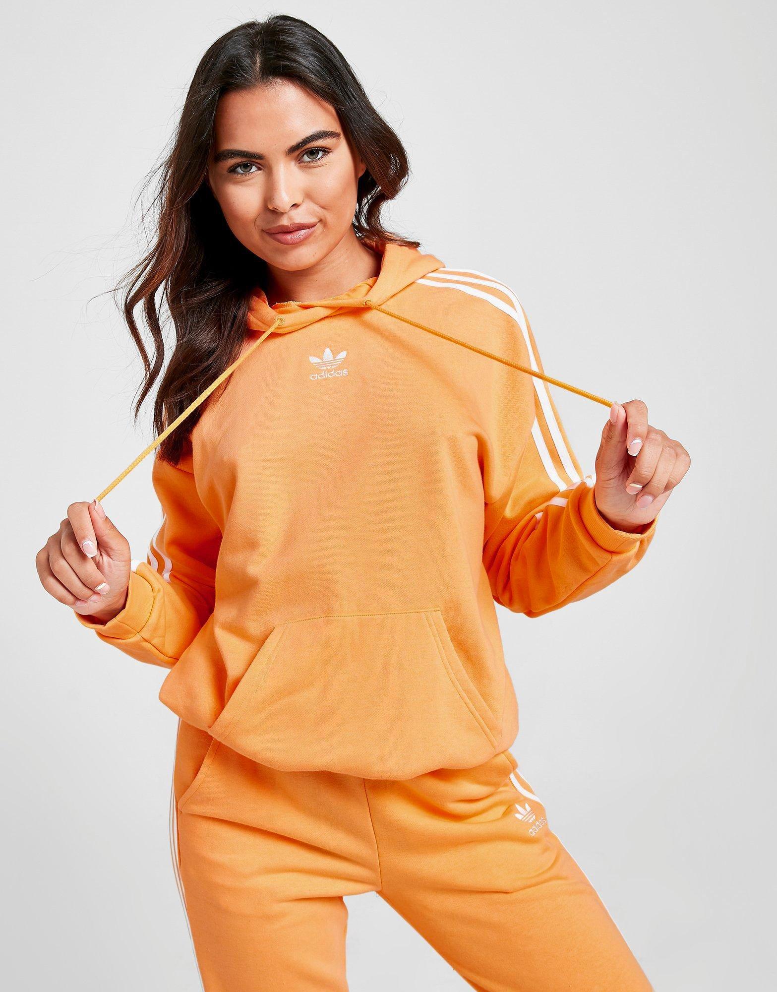 Orange adidas cheap cropped hoodie