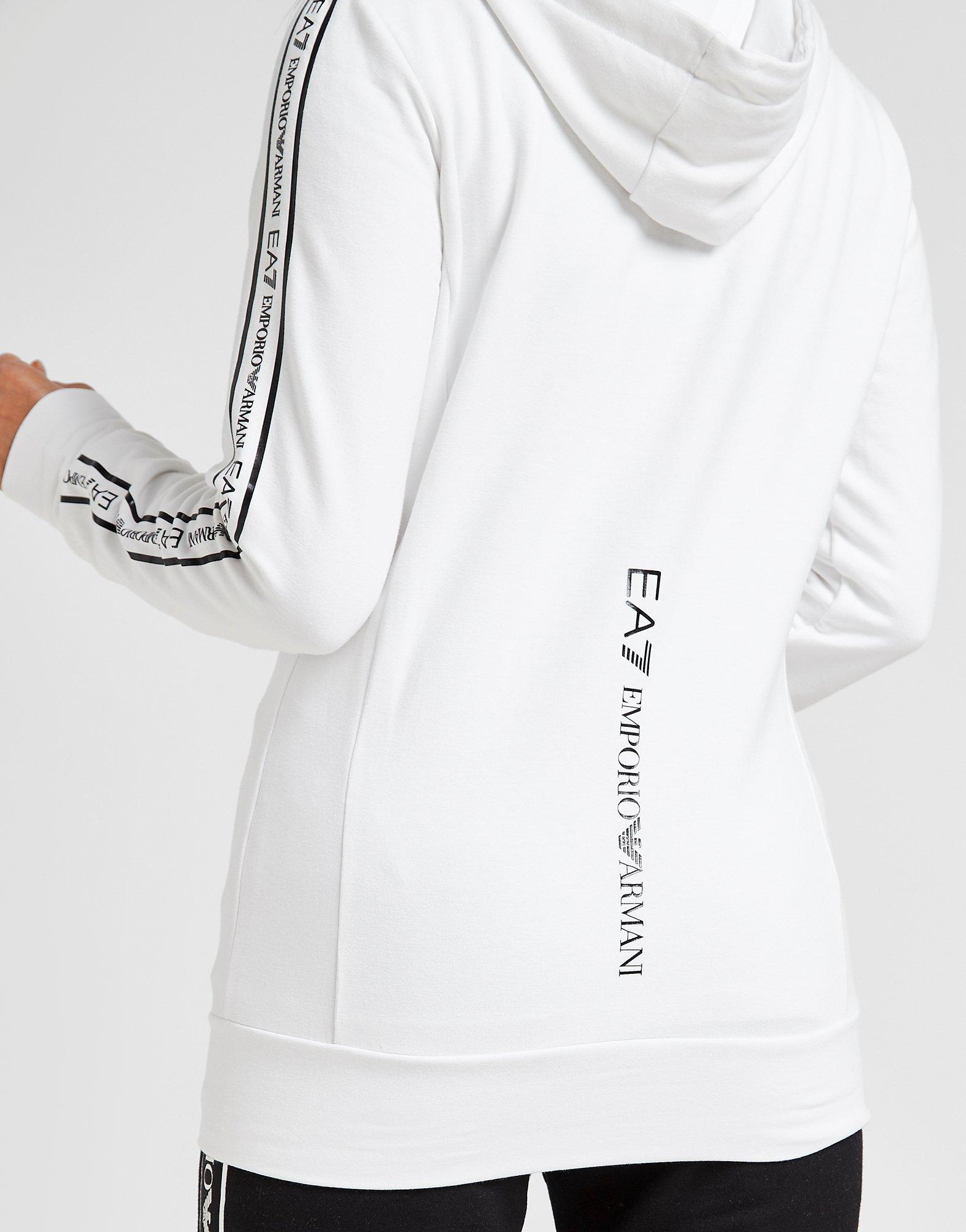 ea7 white hoodie