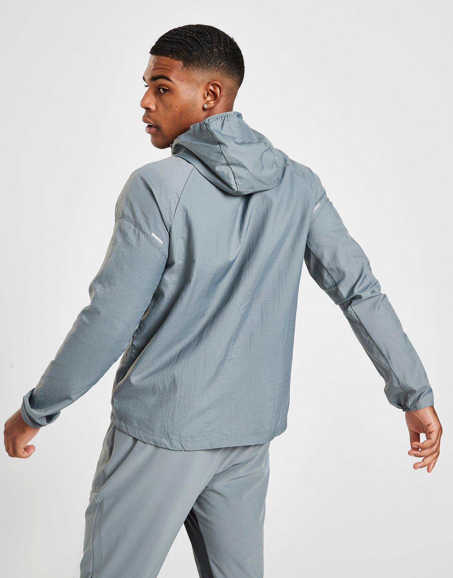 grey nike running jacket