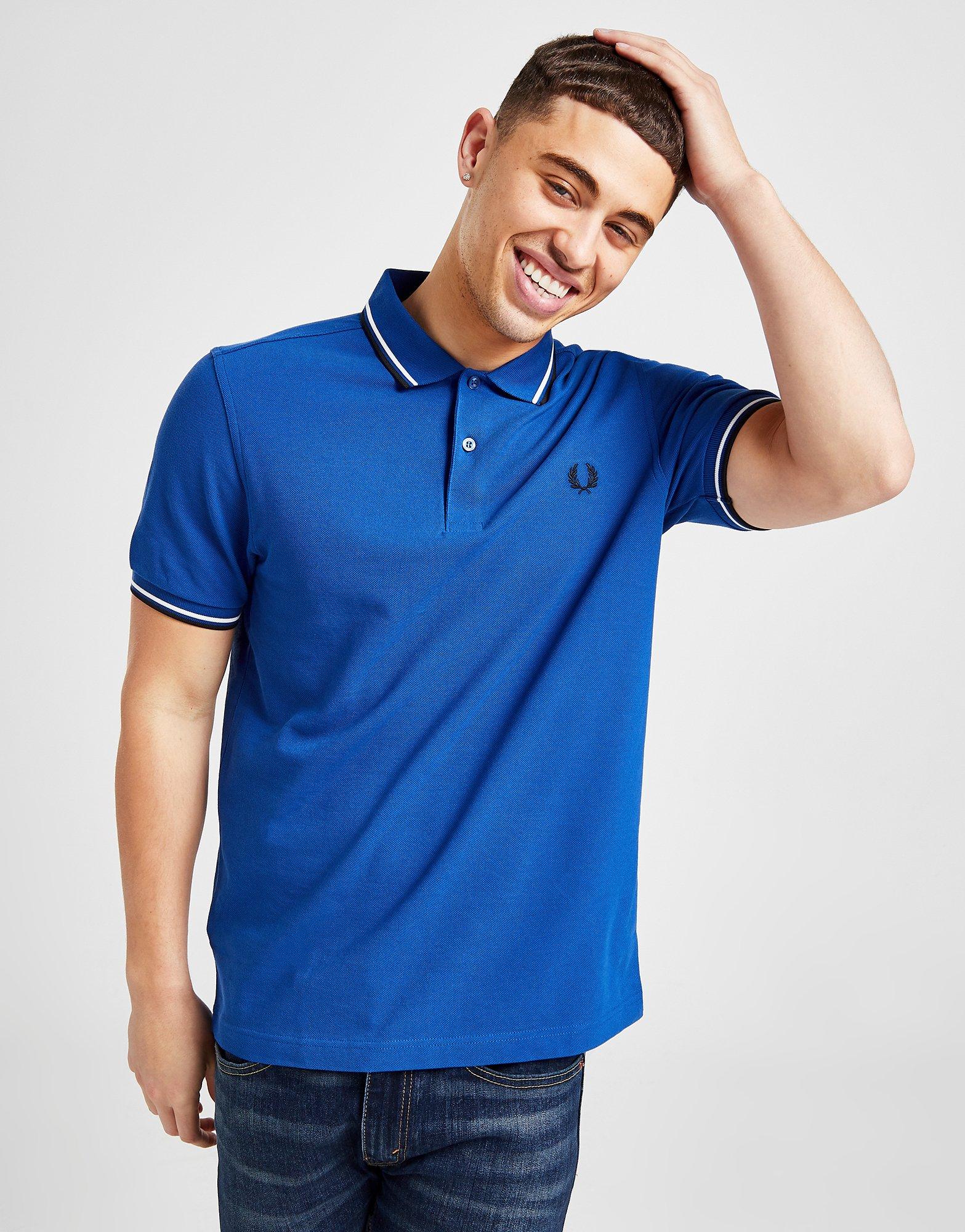 fred perry twin tipped t shirt blue