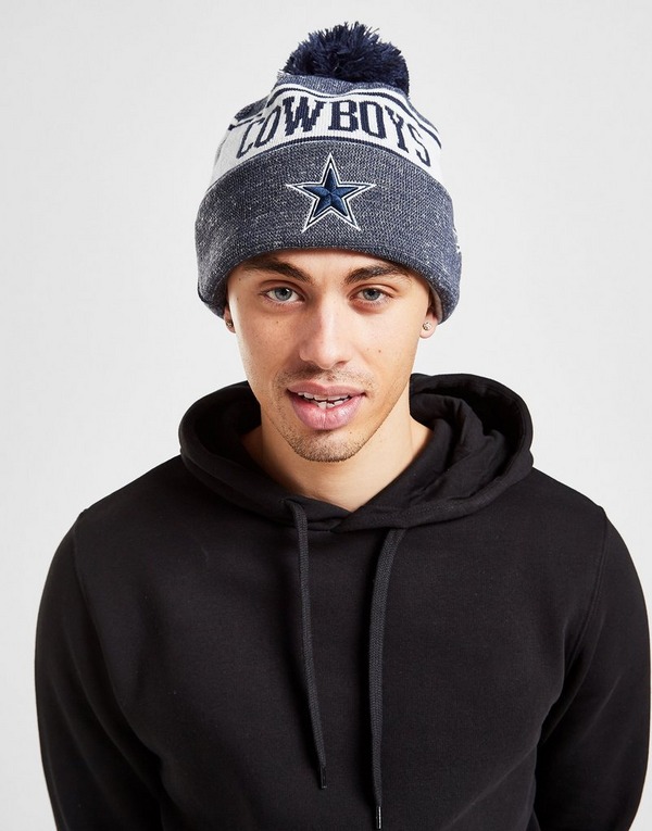 Men's Fanatics Branded Heather Charcoal/Navy Dallas Cowboys Long Sleeve T- Shirt & Cuffed Knit Hat