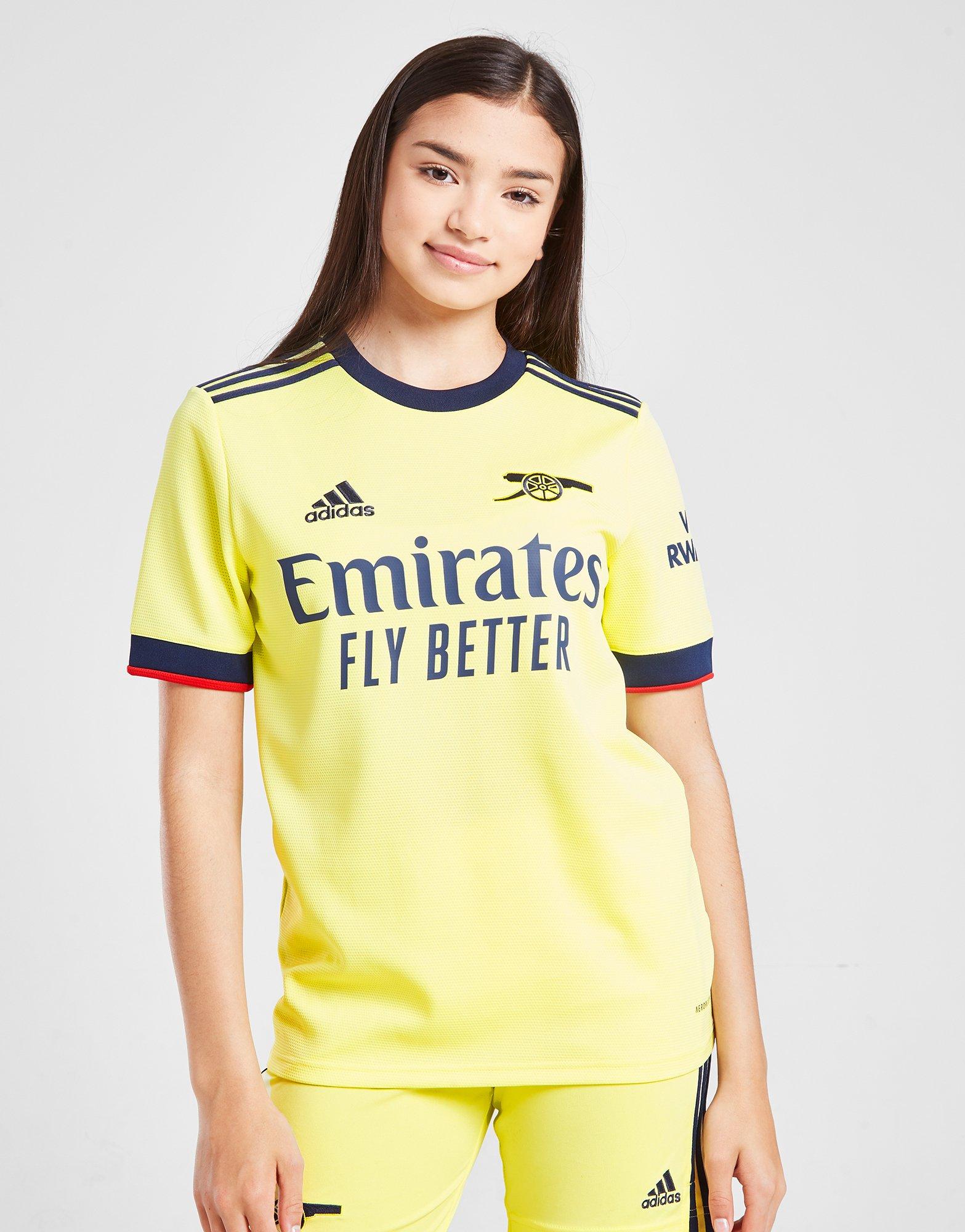 Adidas 2021-22 Arsenal Women Away Jersey - Pearl Citrine Xs