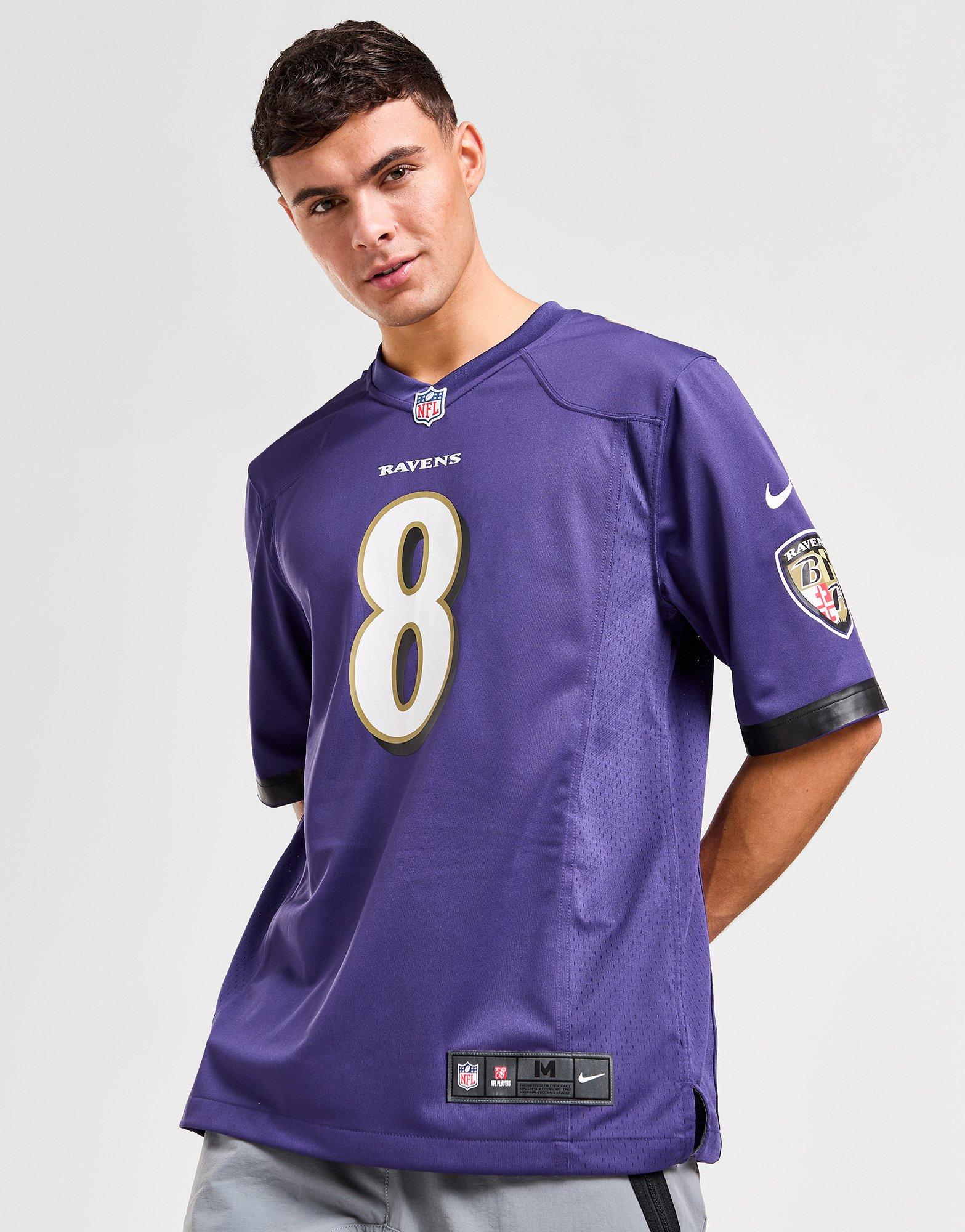 Purple Nike NFL Baltimore Ravens Jackson #8 Jersey