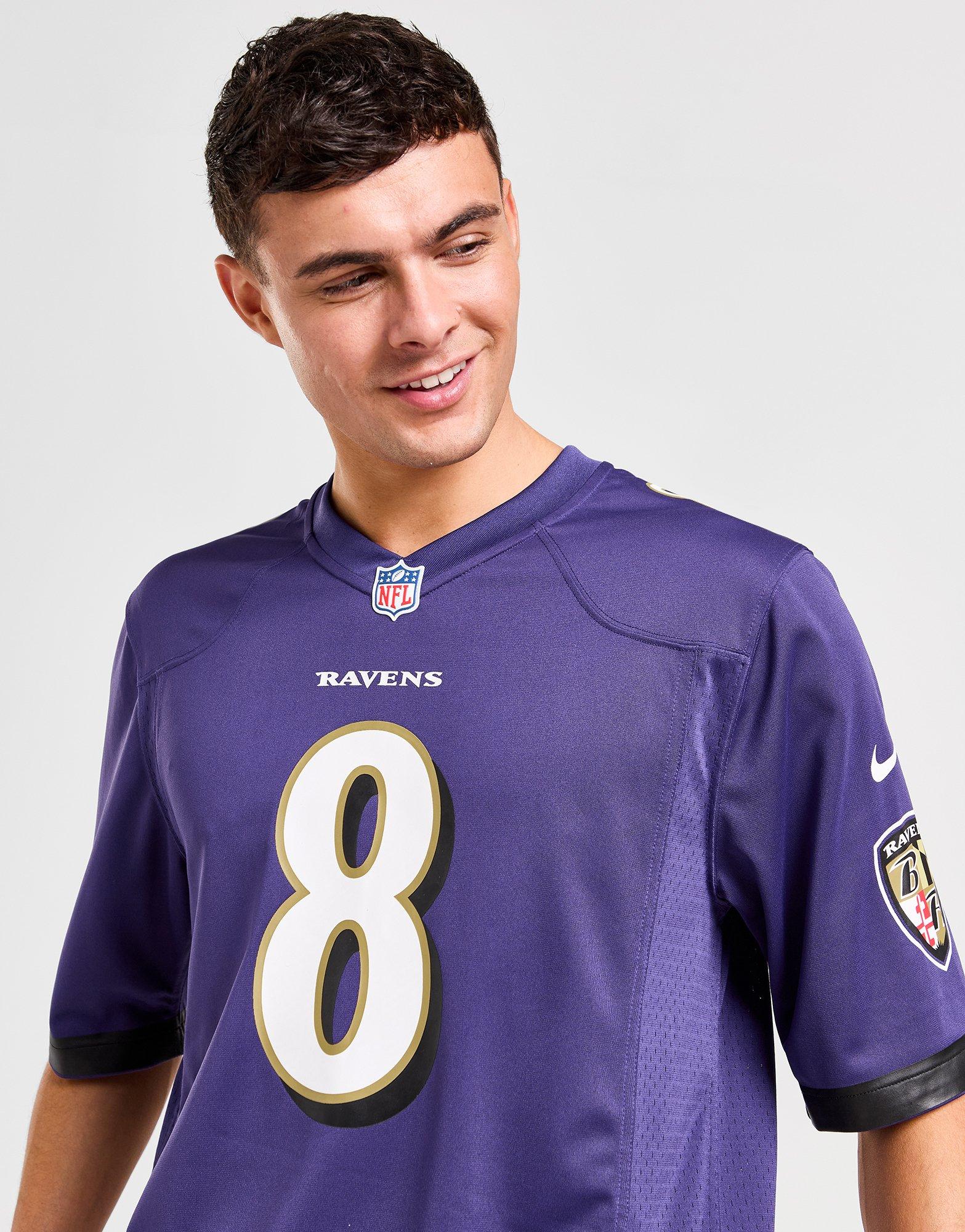 Purple Nike NFL Baltimore Ravens Jackson #8 Jersey