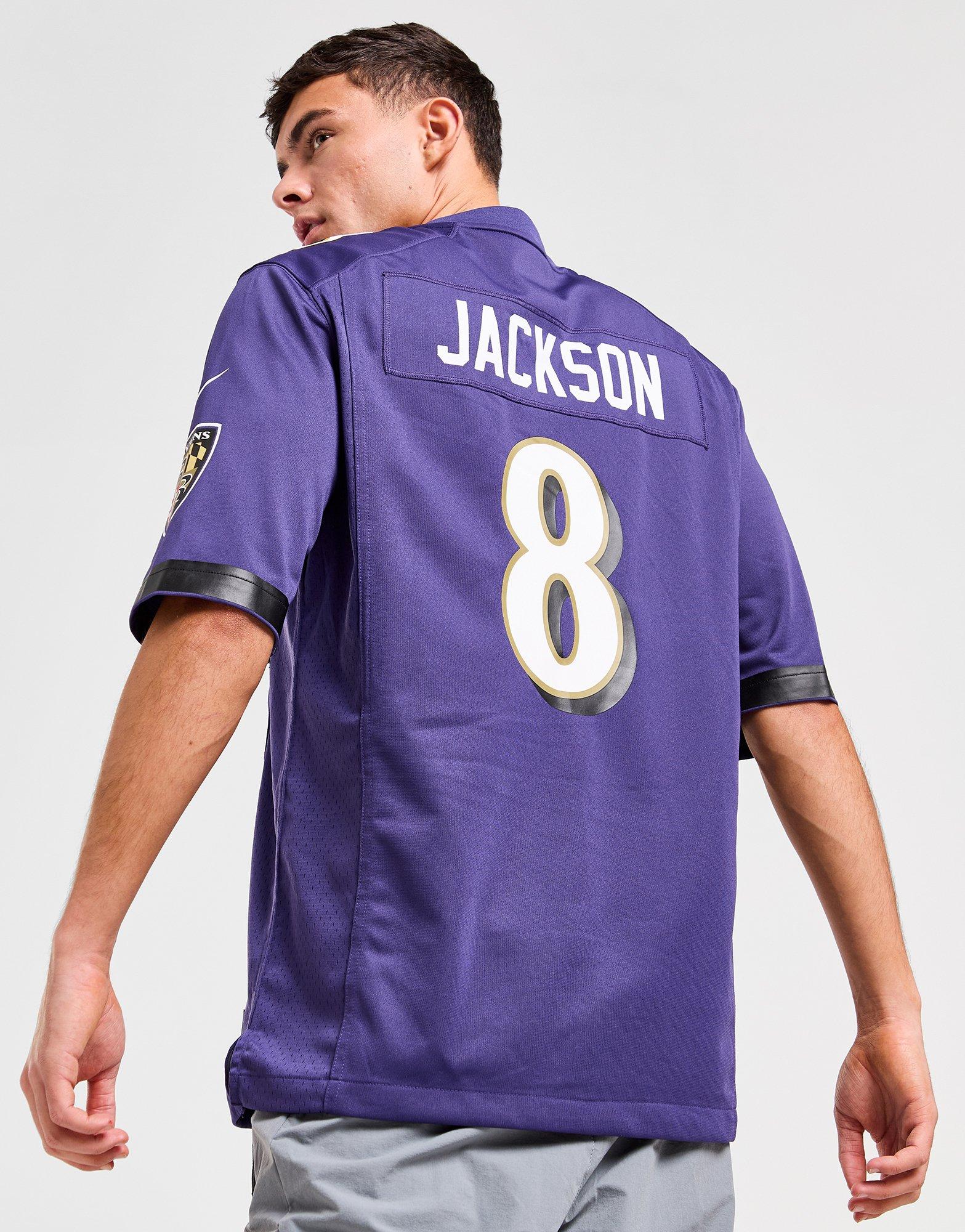 Purple Nike NFL Baltimore Ravens Jackson #8 Home Shirt