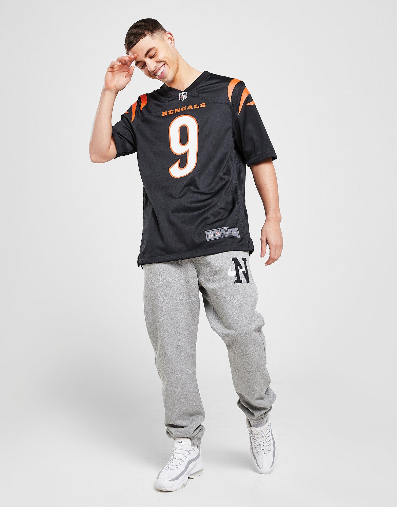 Black Nike NFL Cincinnati Bengals Burrow 9 Jersey JD Sports UK