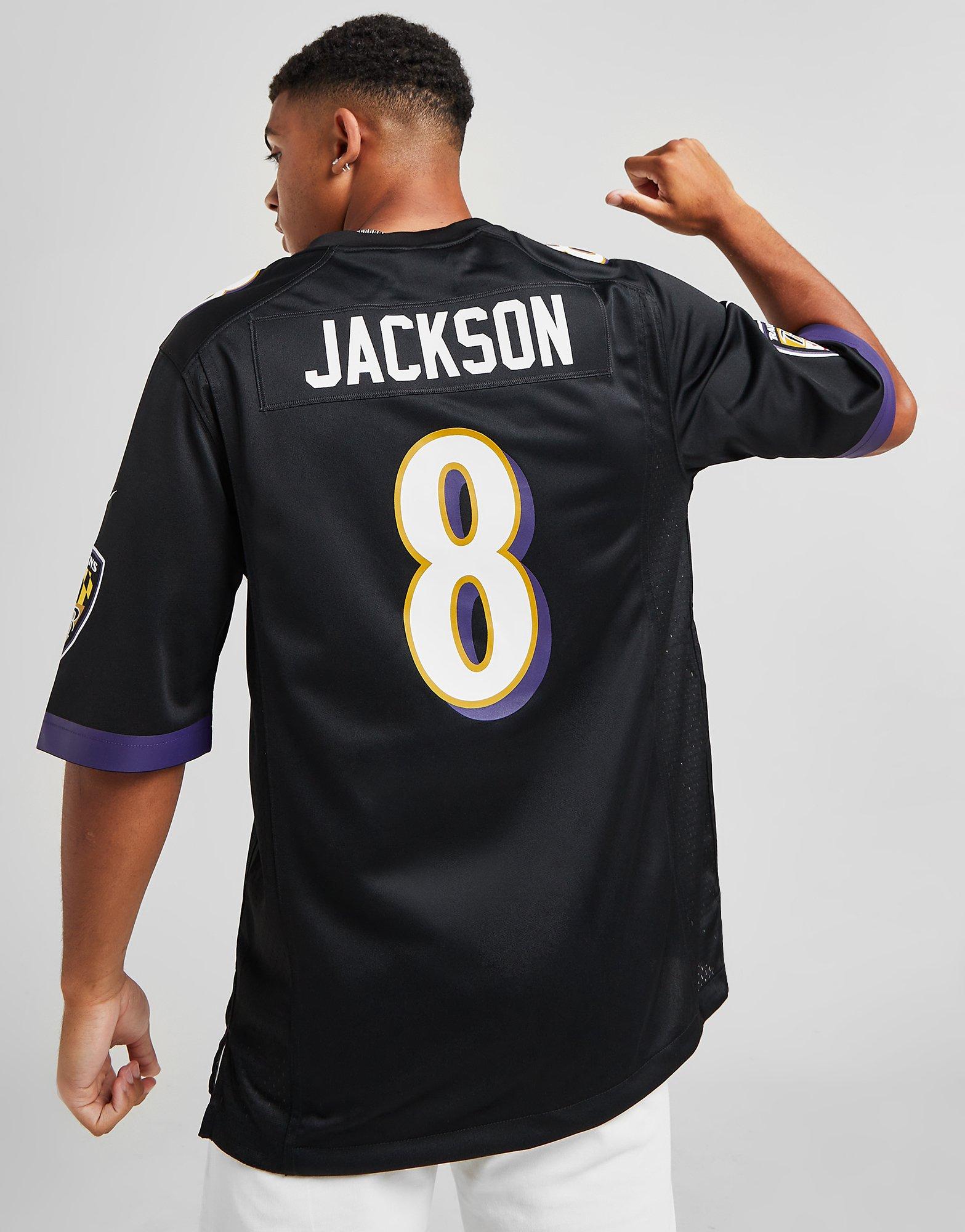 NFL,Baltimore Ravens Lamar Jackson #8,Youth,Unisex,Boys,Large 14/16,Black  Jersey