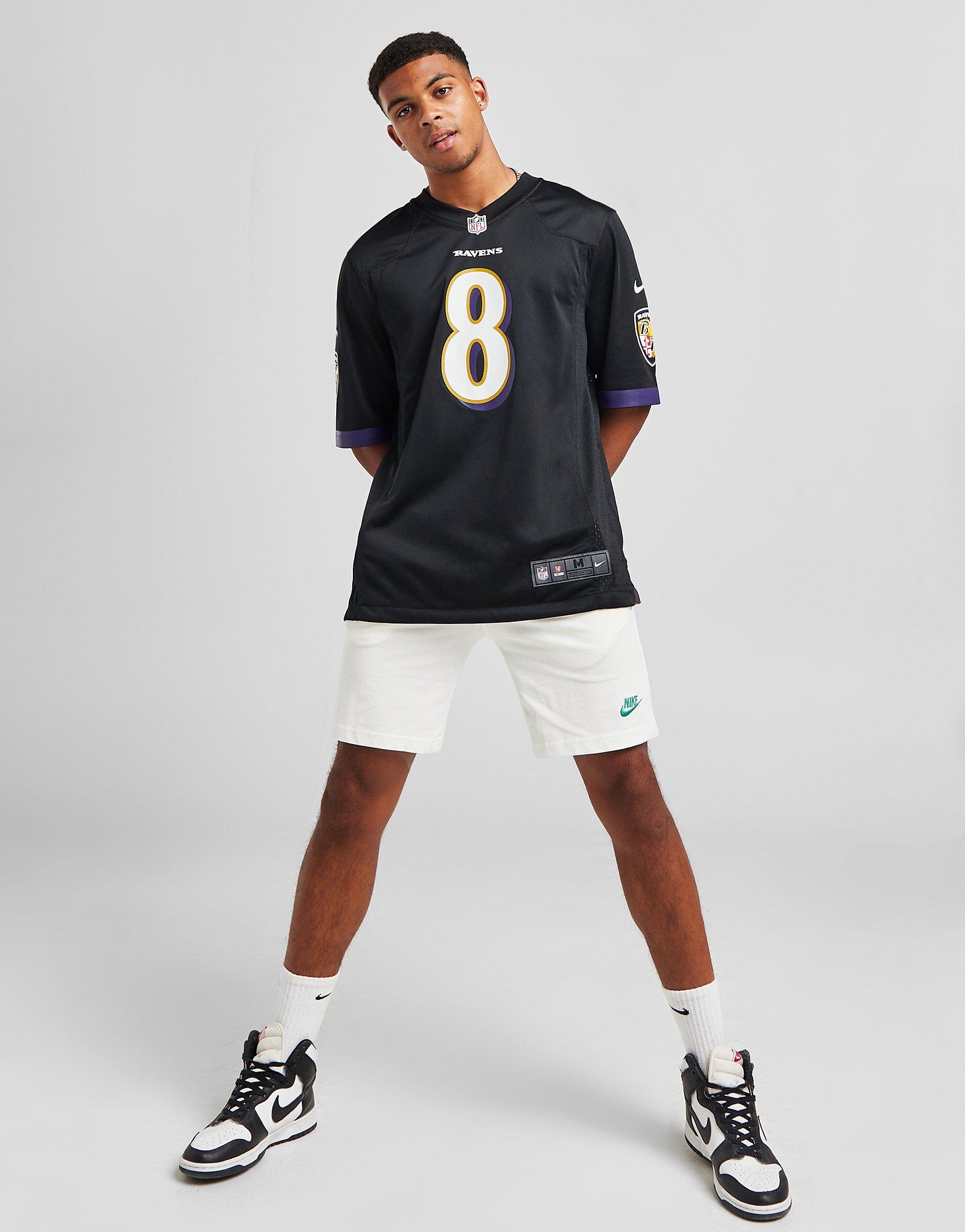 NFL,Baltimore Ravens Lamar Jackson #8,Youth,Unisex,Boys,Large 14/16,Black  Jersey