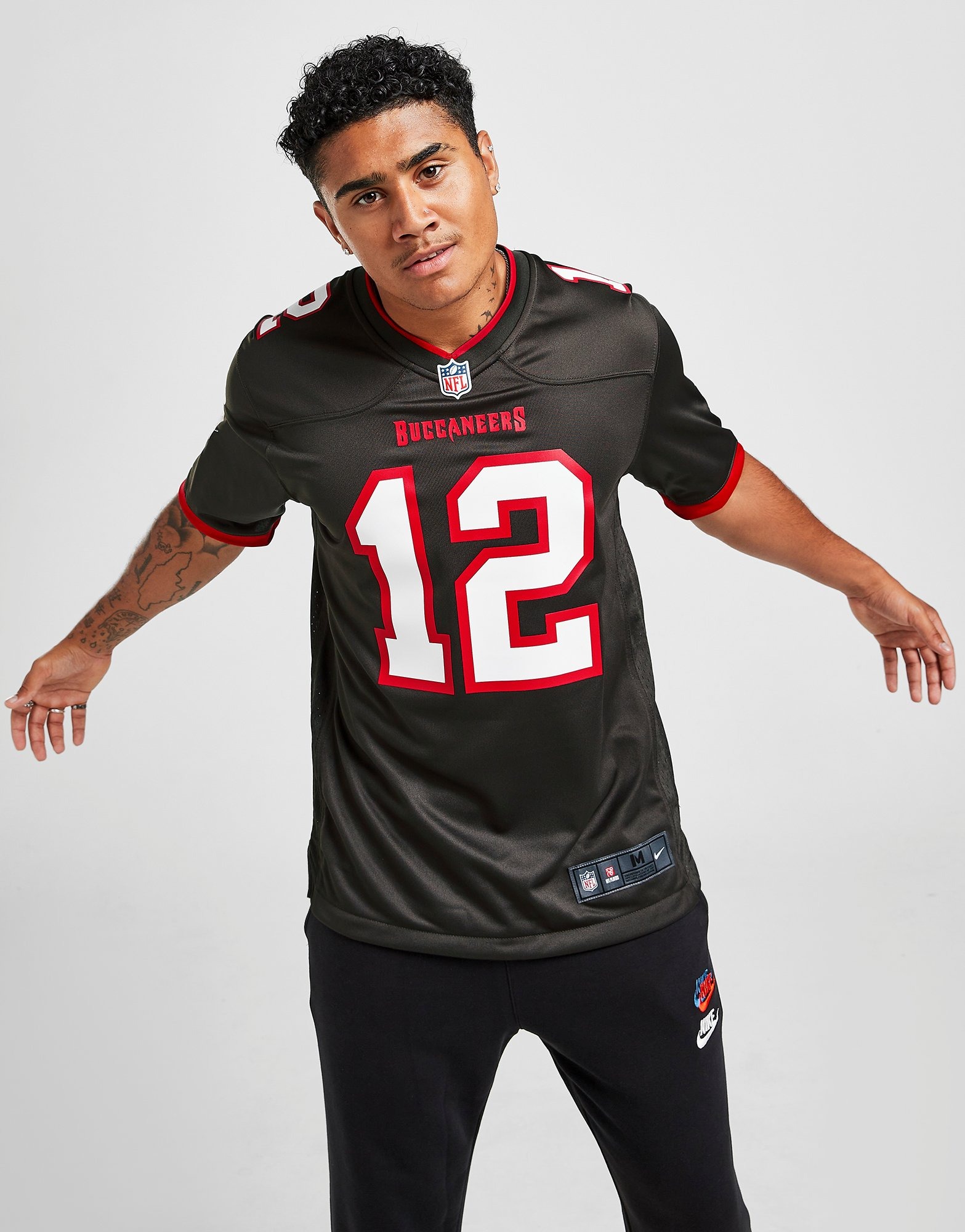 Black Nike Tampa Bay Buccaneers Brady #12 Jersey | JD Sports UK