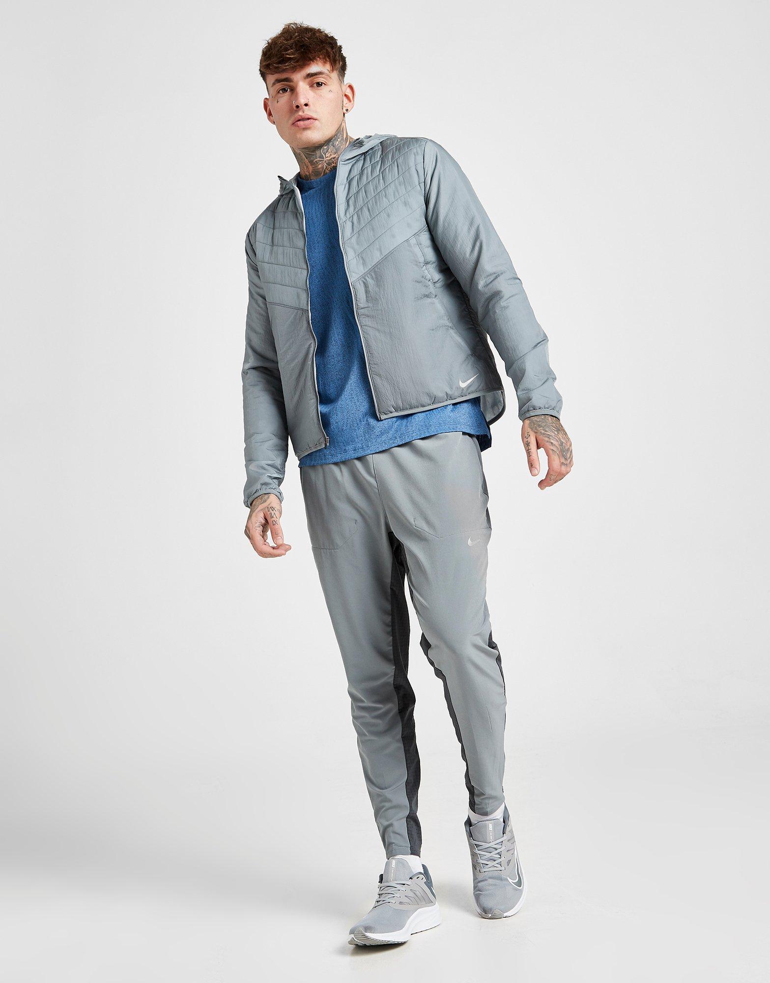 grey nike running jacket