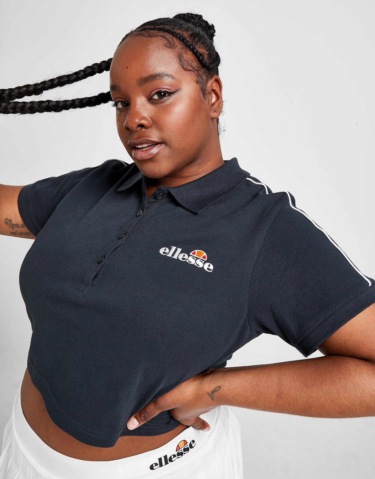 ellesse crop polo shirt