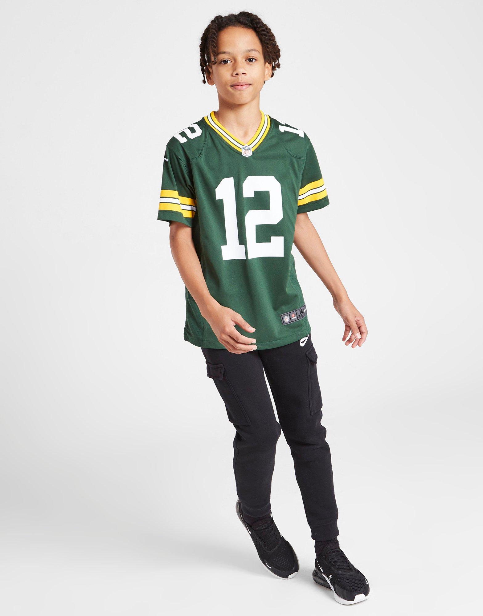 football outfit for boys 9-10 green bay packers jersey