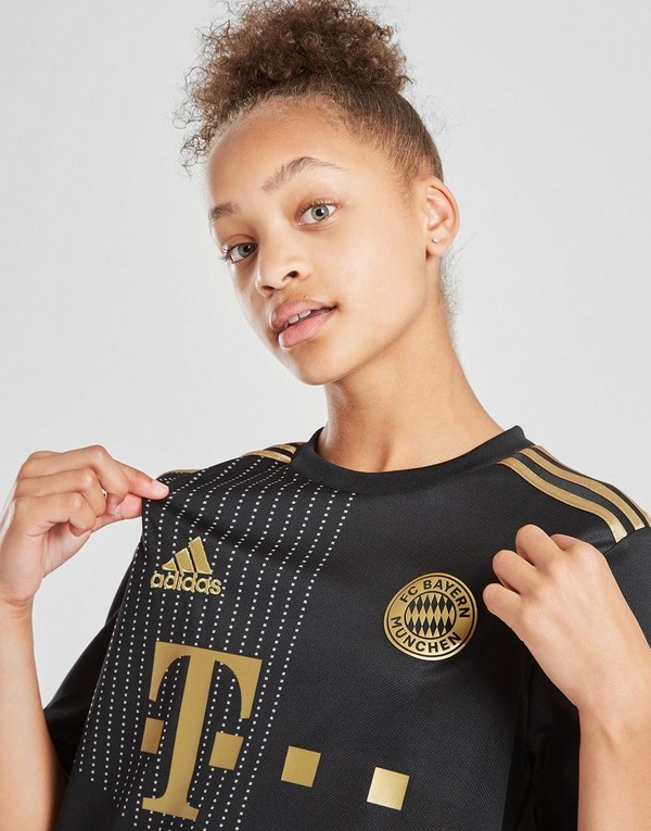 Black Adidas Fc Bayern Munich 2021 22 Away Shirt Junior Jd Sports