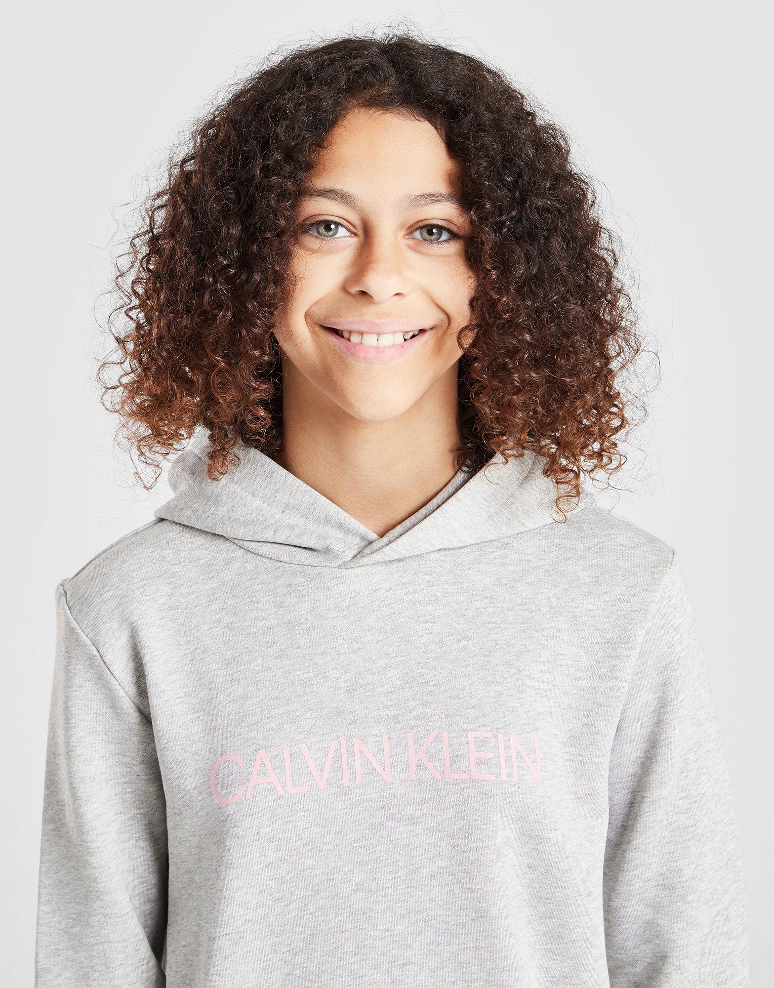 Calvin Klein Girls' Institutional Logo Hoodie Junior