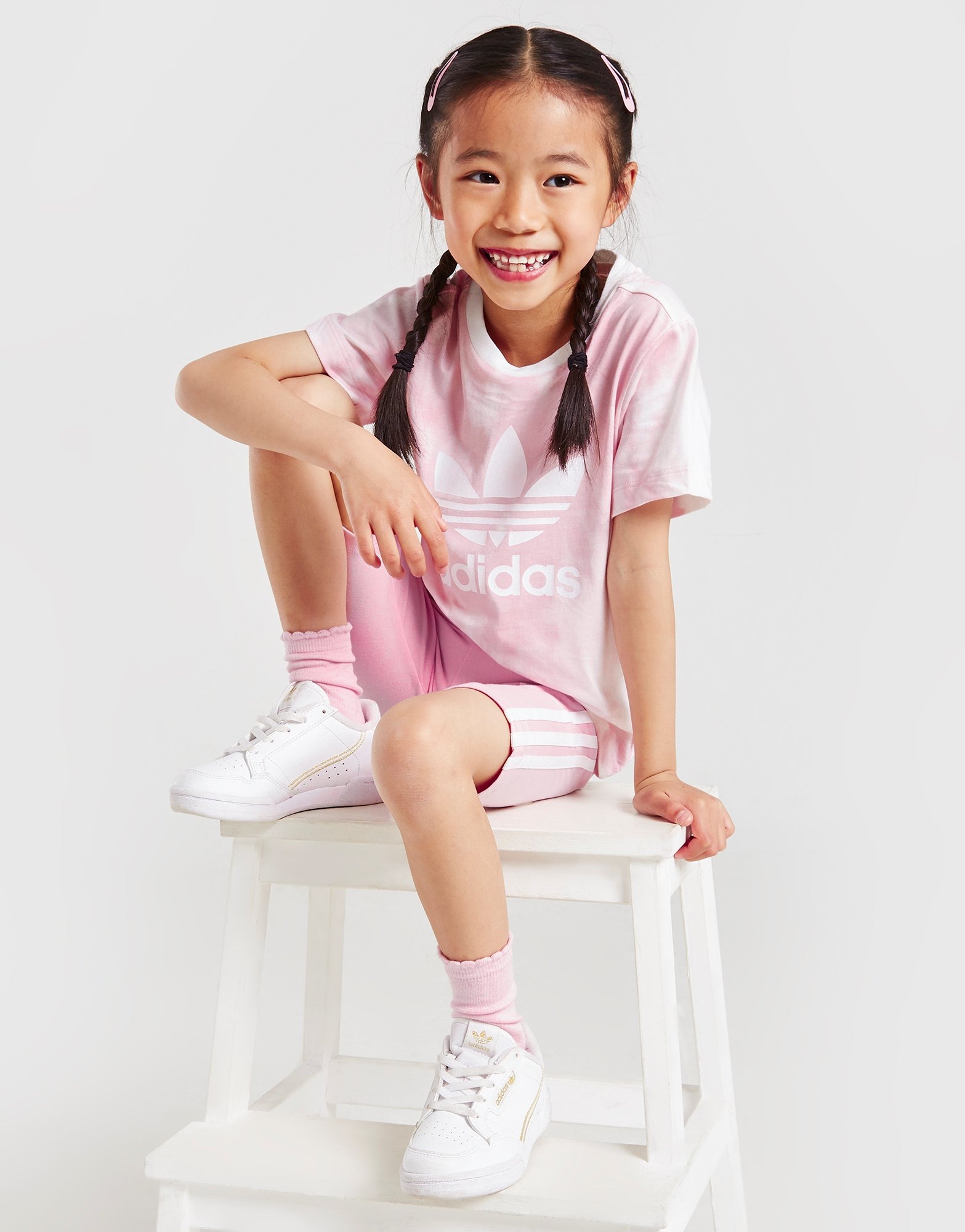 Pink adidas Originals Girls' Tie Dye T-Shirt/Cycle Shorts Set Children - JD  Sports Ireland