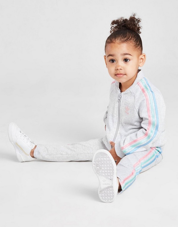 Adidas Originals Girls Tricolour 3 Stripes Tracksuit Infant