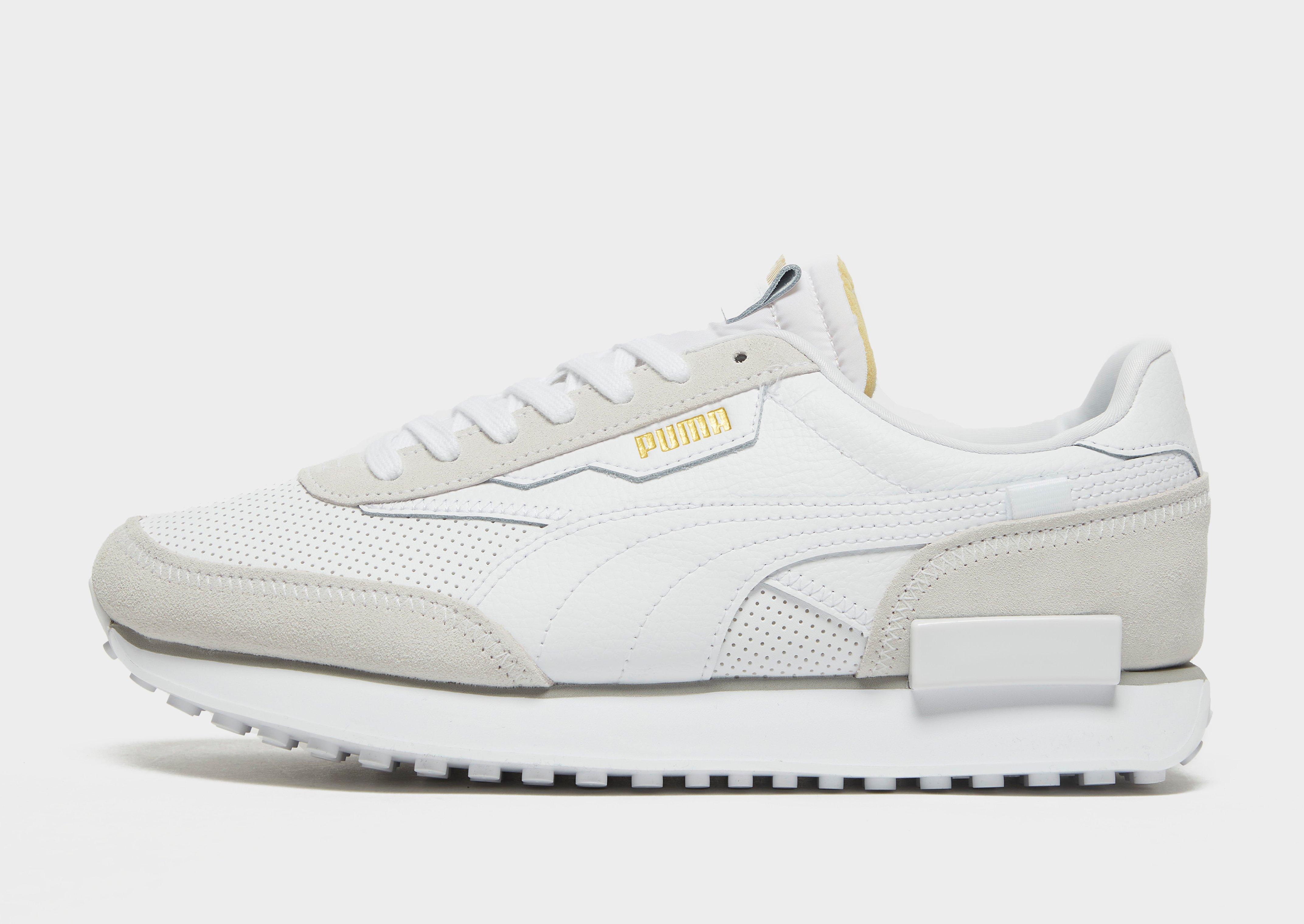 Puma plain white shoes online