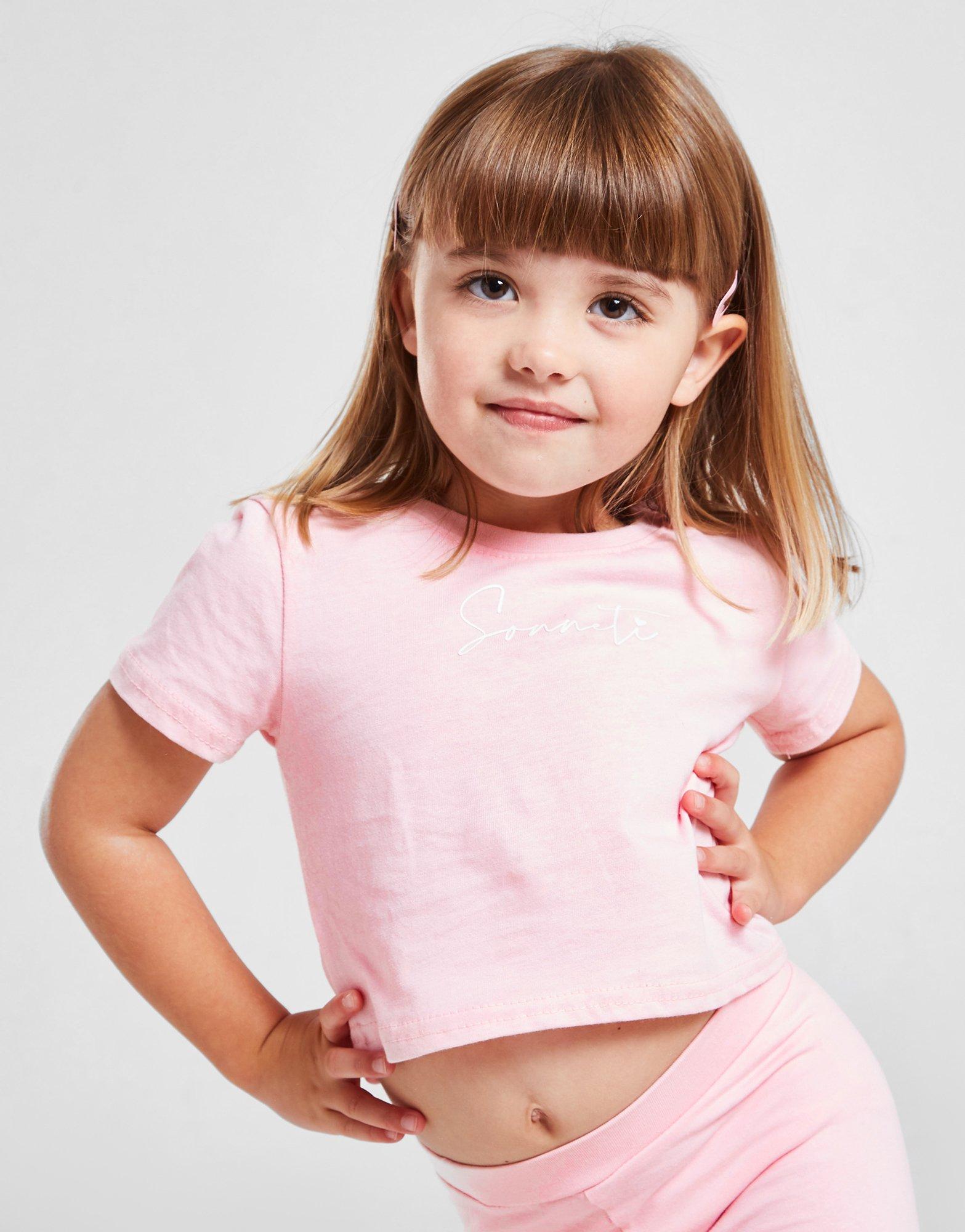 Sonneti Girls' Micro T-Shirt/Cycle Shorts Set Infant