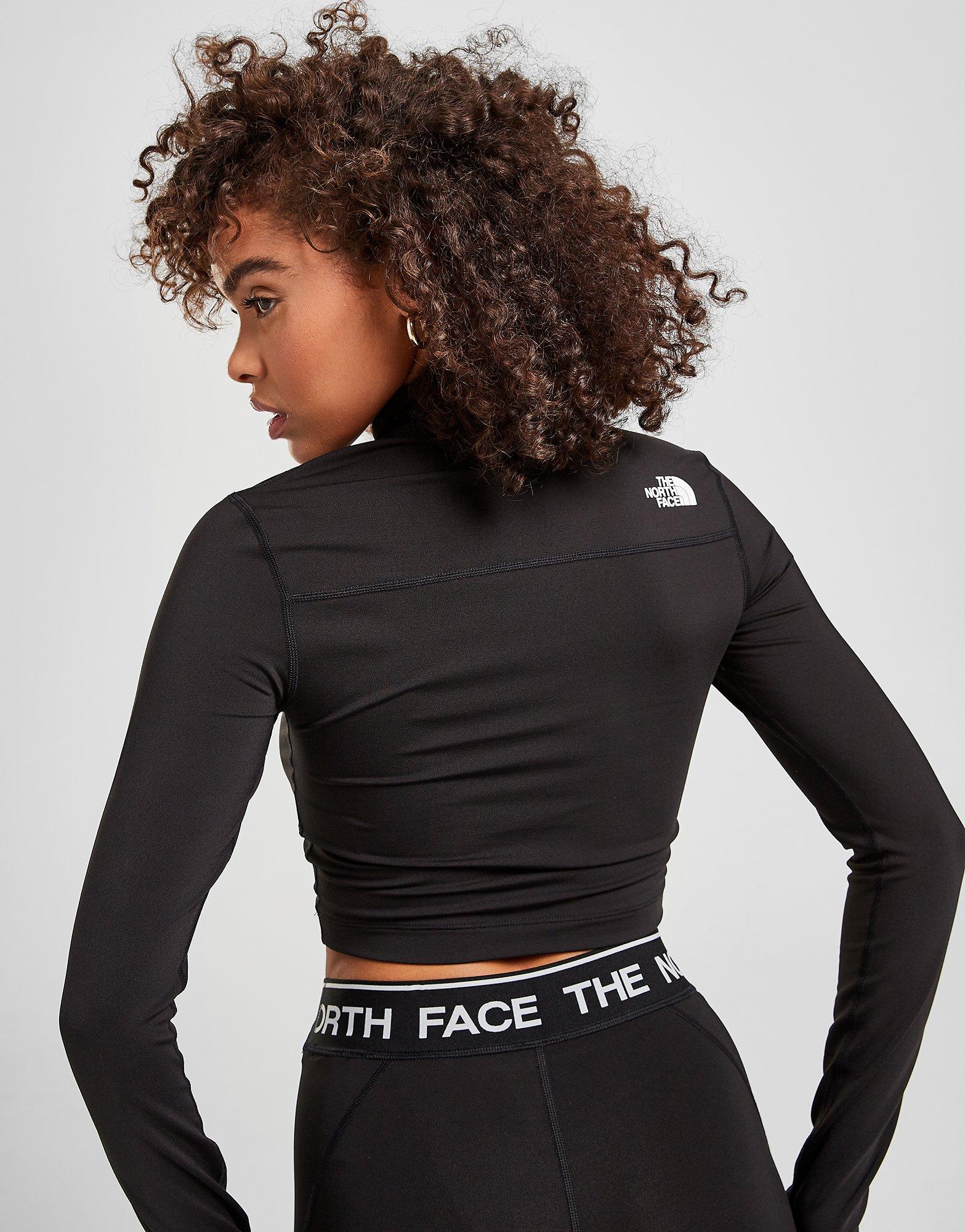 The North Face 1/4 Zip Long Sleeve Crop Top
