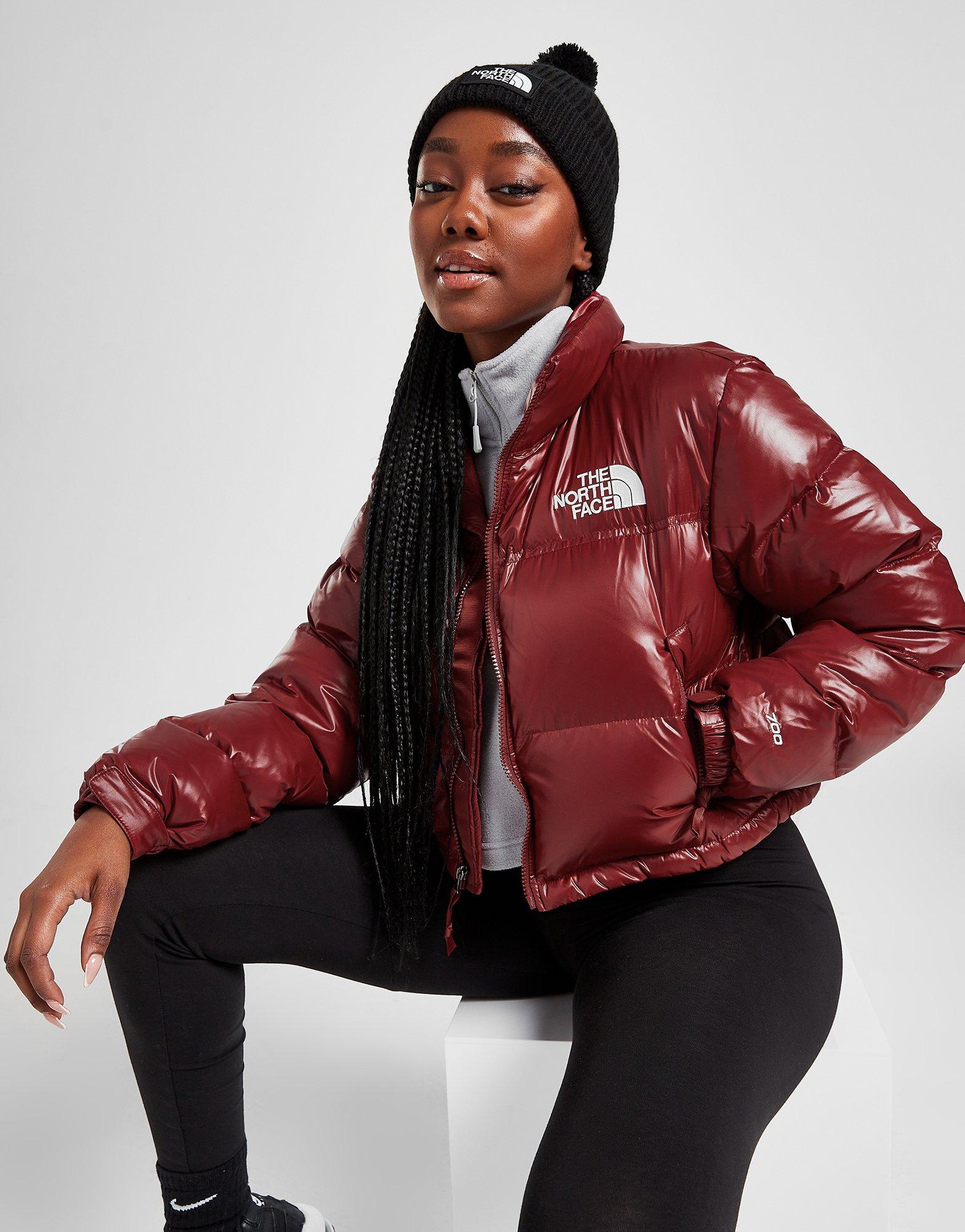 Red The North Face Nuptse Cropped Jacket | JD Sports UK
