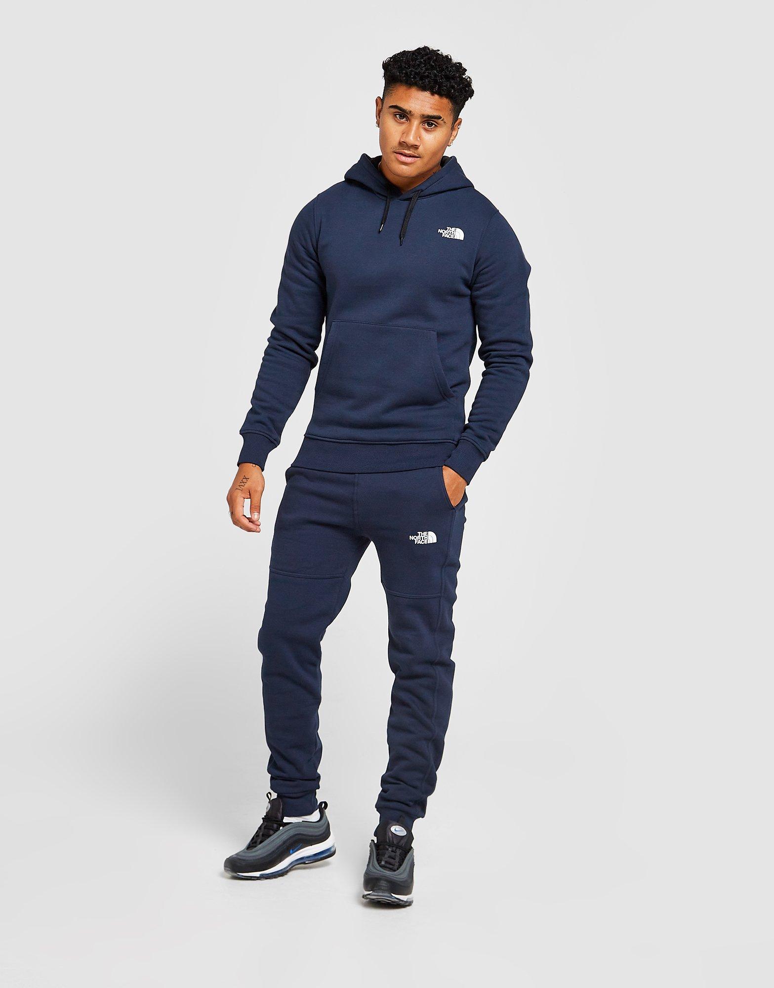 mens navy north face tracksuit