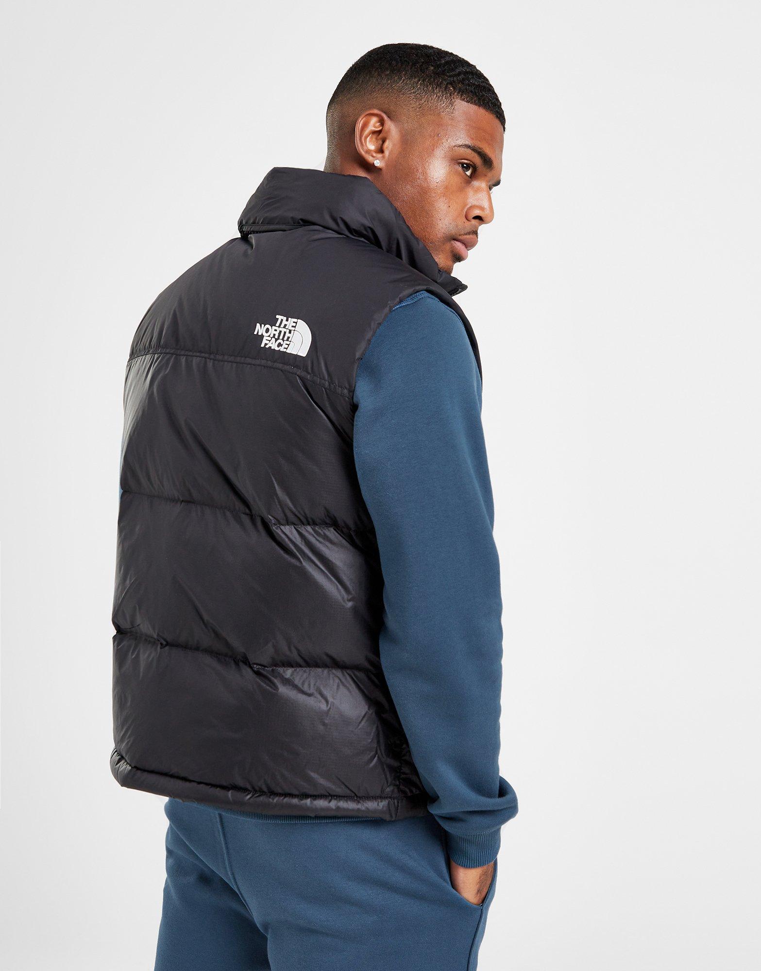 North face store nuptse vest black