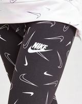 Nike Girls' All Over Print Swoosh Leggings Children