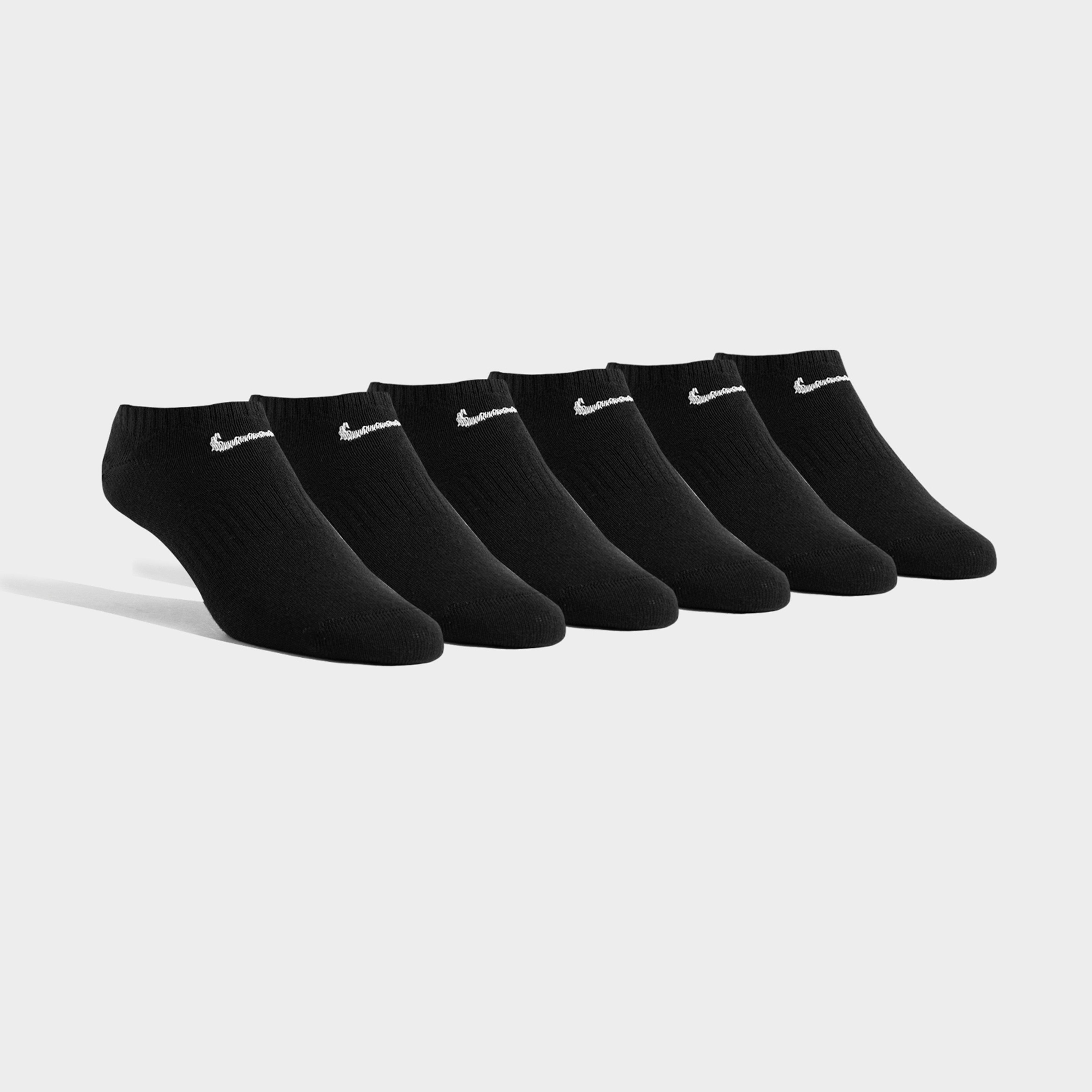 Black Nike 6-Pack No Show Socks | JD 